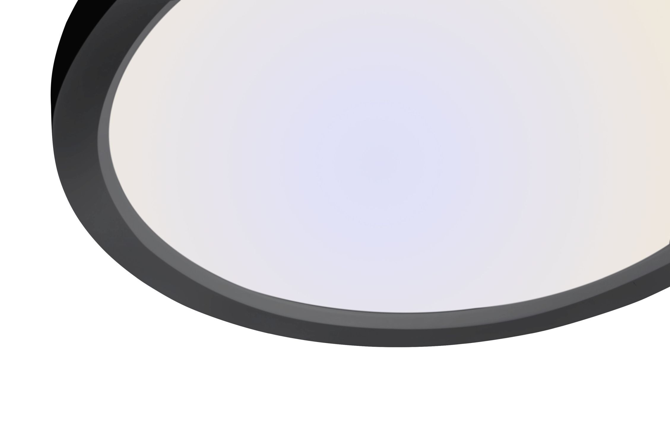 Schwarze LED Deckenlampe dimmbar Ø40 cm Fernbedienung