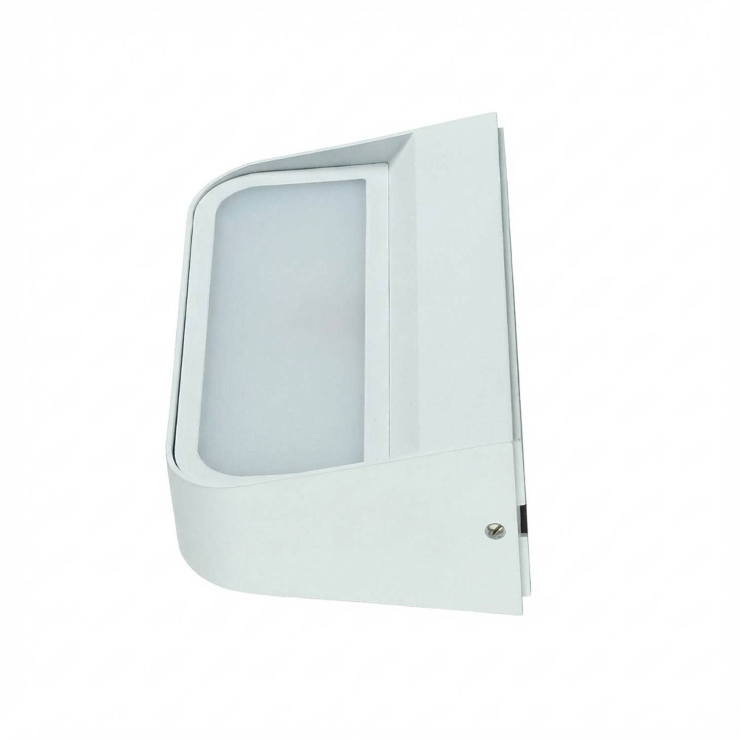 LED-Panel, Wandleuchte, weiße Gehäuse, runde Kante, Fensterrahmen-Stil