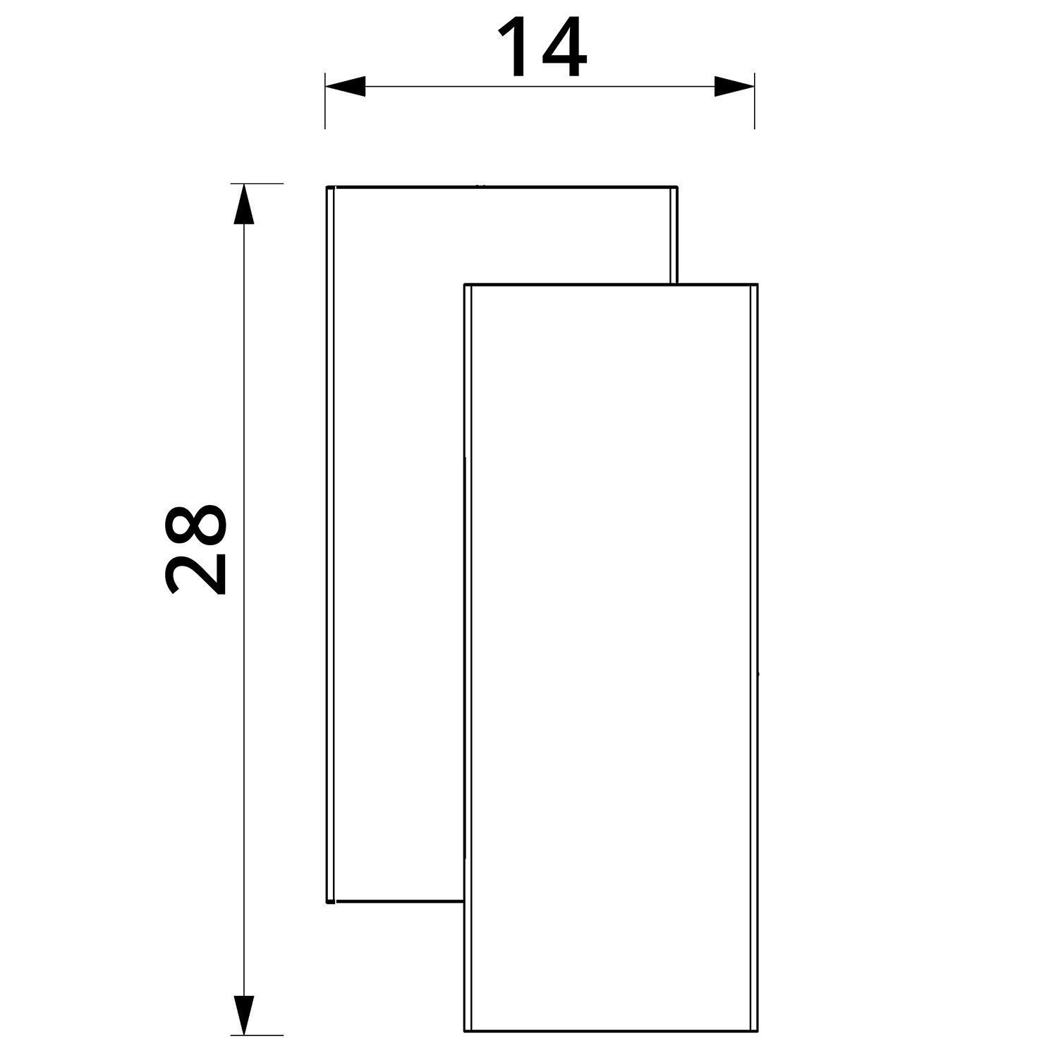 Applique décorative noire G9 H:28,5 cm indirecte Diagramm, Handlung
