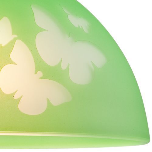 Lampe de chambre d'enfant verte ronde fille colorée