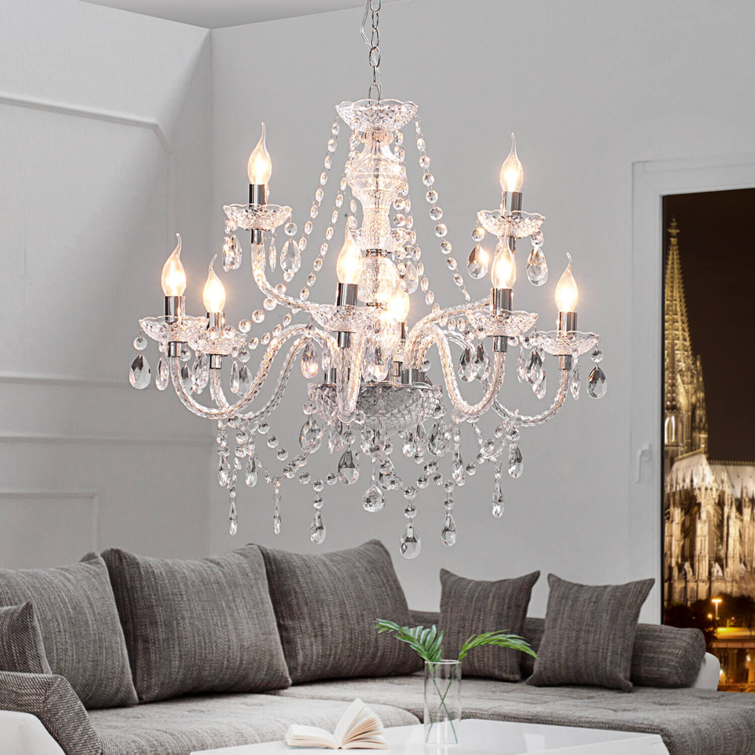 Suspension E14 Classique imposant Lustre