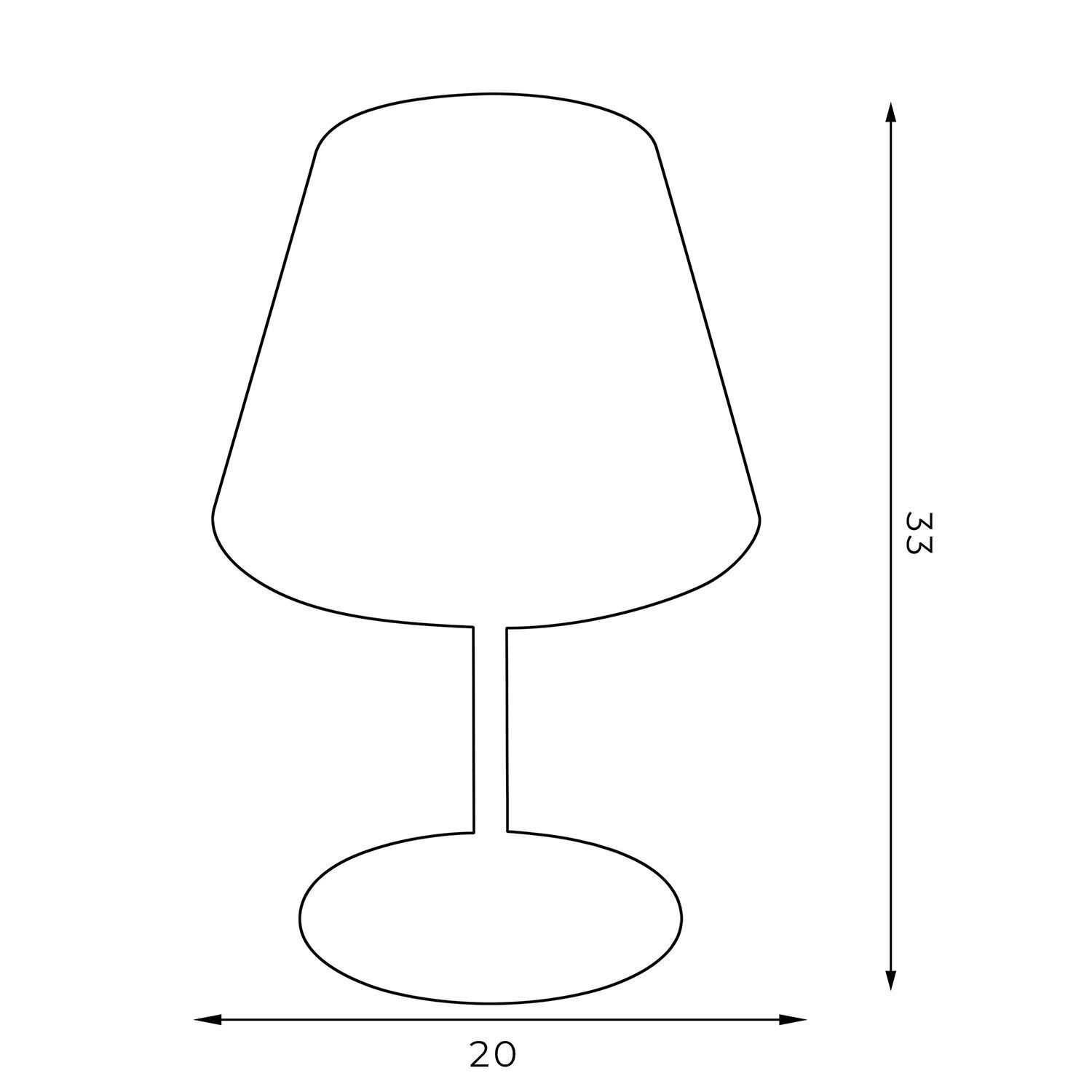 Lampe de chevet tissu métal H:33 cm E27 en blanc or