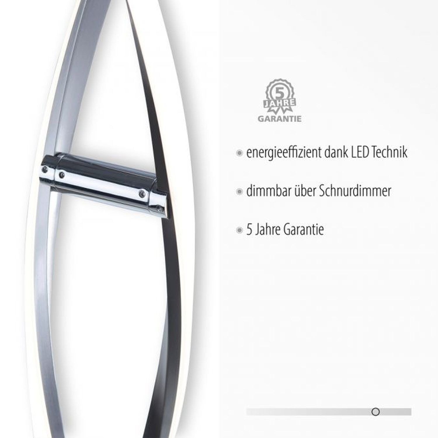 LED Stehlampe dimmbar in Stahl H:134 cm 3000 K 3128 lm Meer, Wasser, Meereswellen, Surfen, Rasiermesser