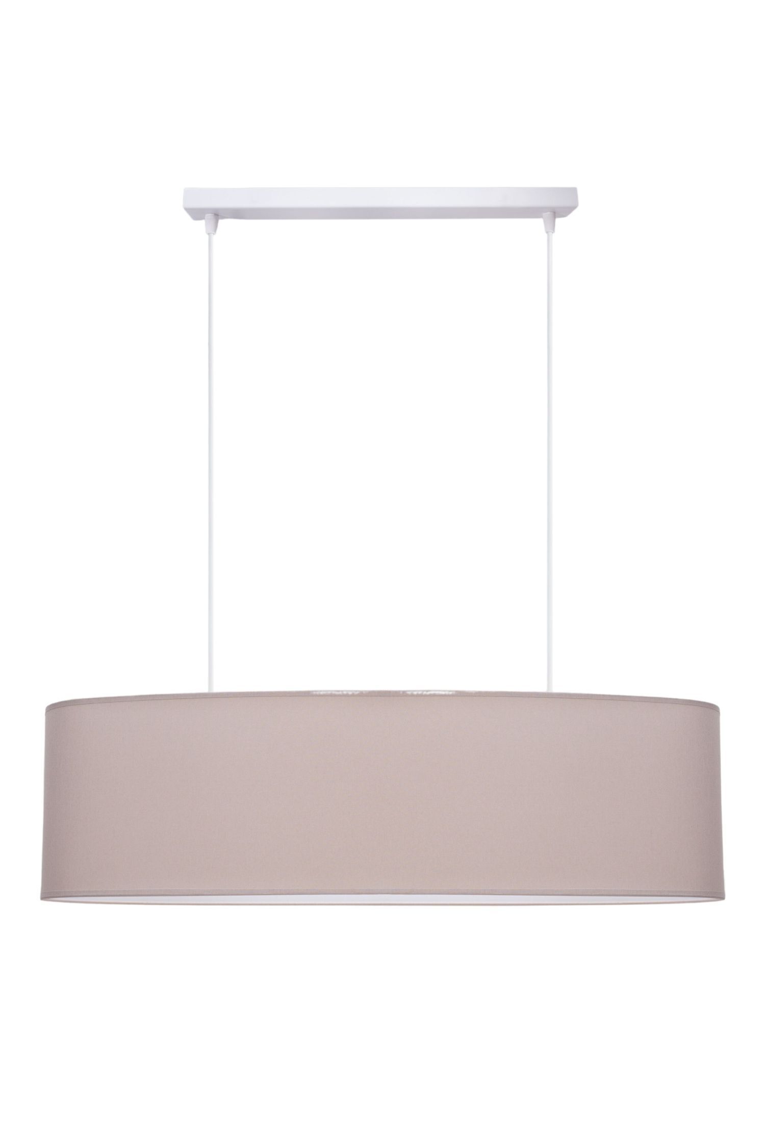 Suspension cosy tissu brun 2 flammes E27 70 cm Lampe