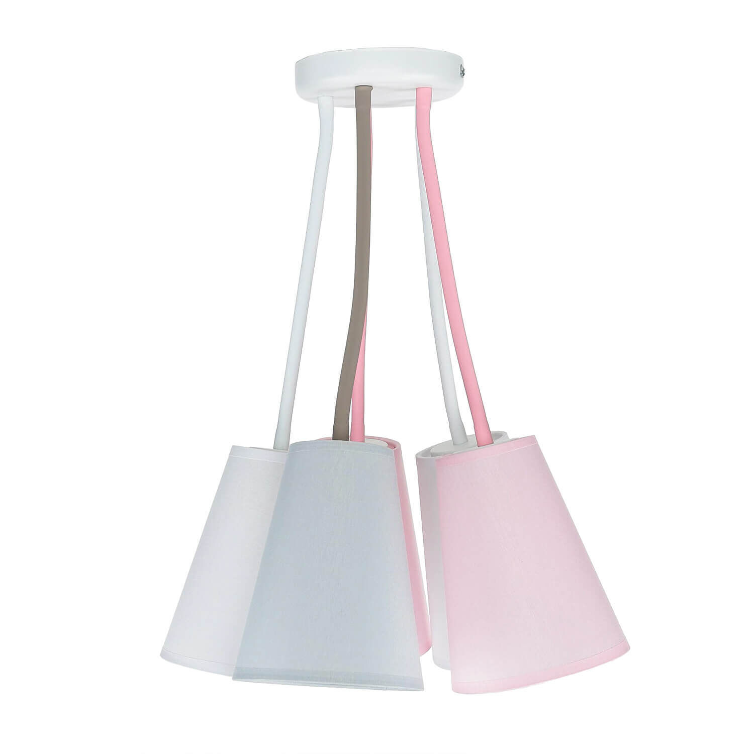 Lampe de plafond chambre d'enfant rose gris blanc flexible