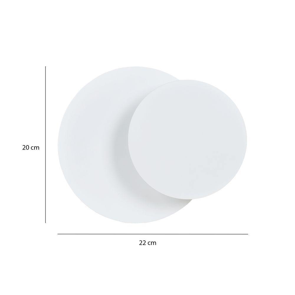 Applique murale Blanc Métal Bois rond Scandinave G9