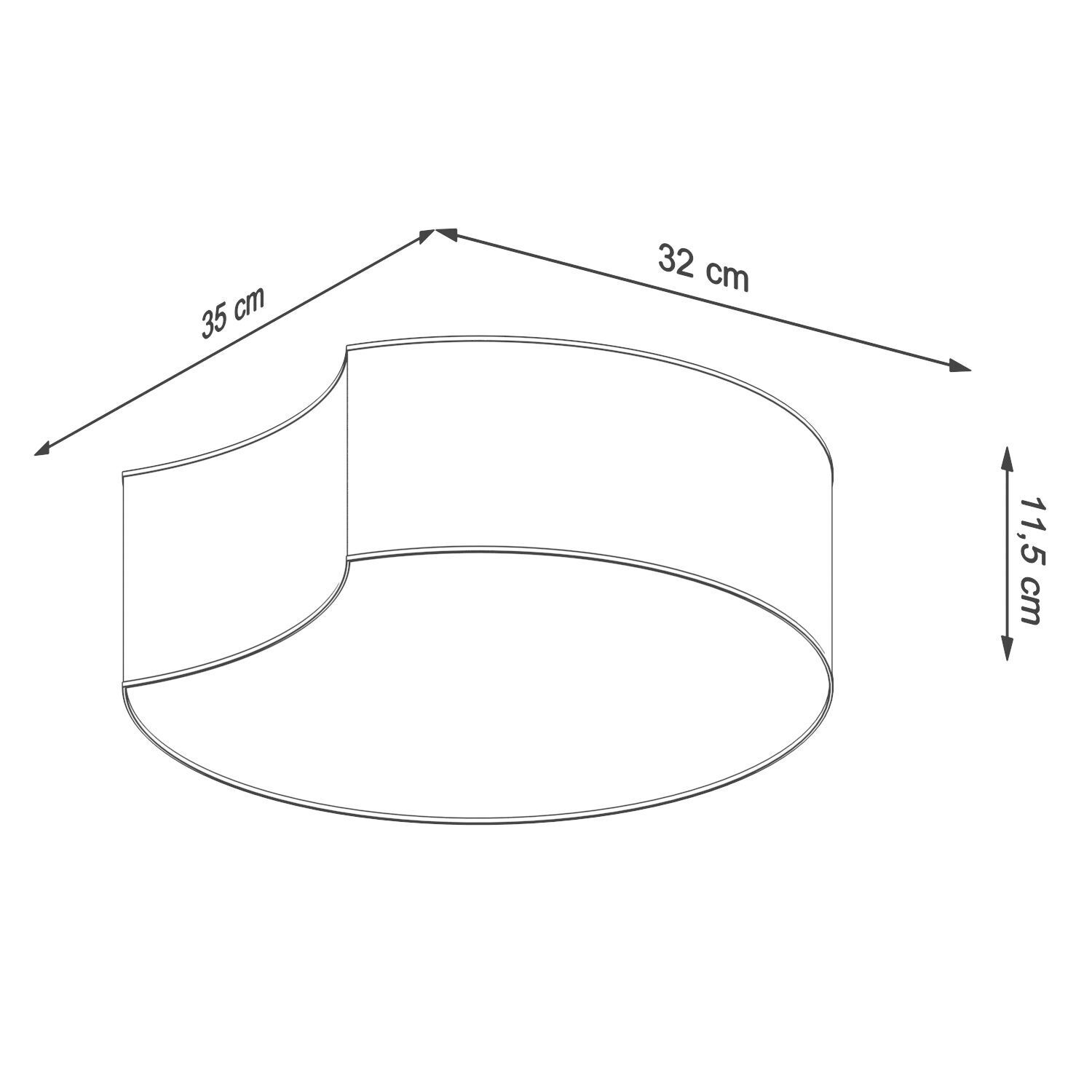Blendarme Plafonnier Blanc Moderne 2x E27 Demi-lune