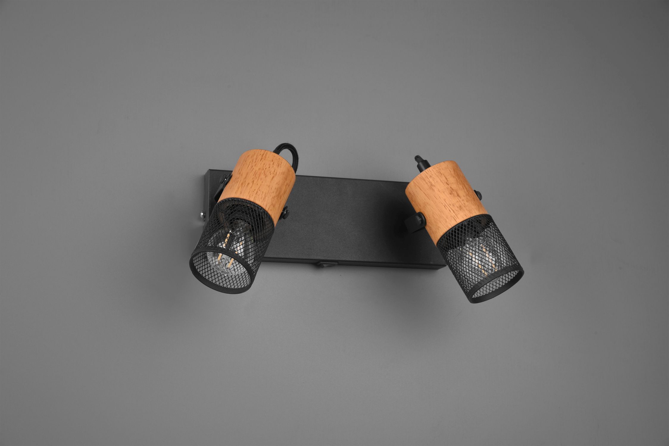 Applique flexible métal bois L:26 cm E14 interrupteur Lampe