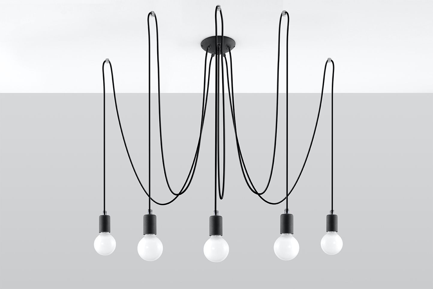 Suspension noire flexible réglable jusqu'à 3 m