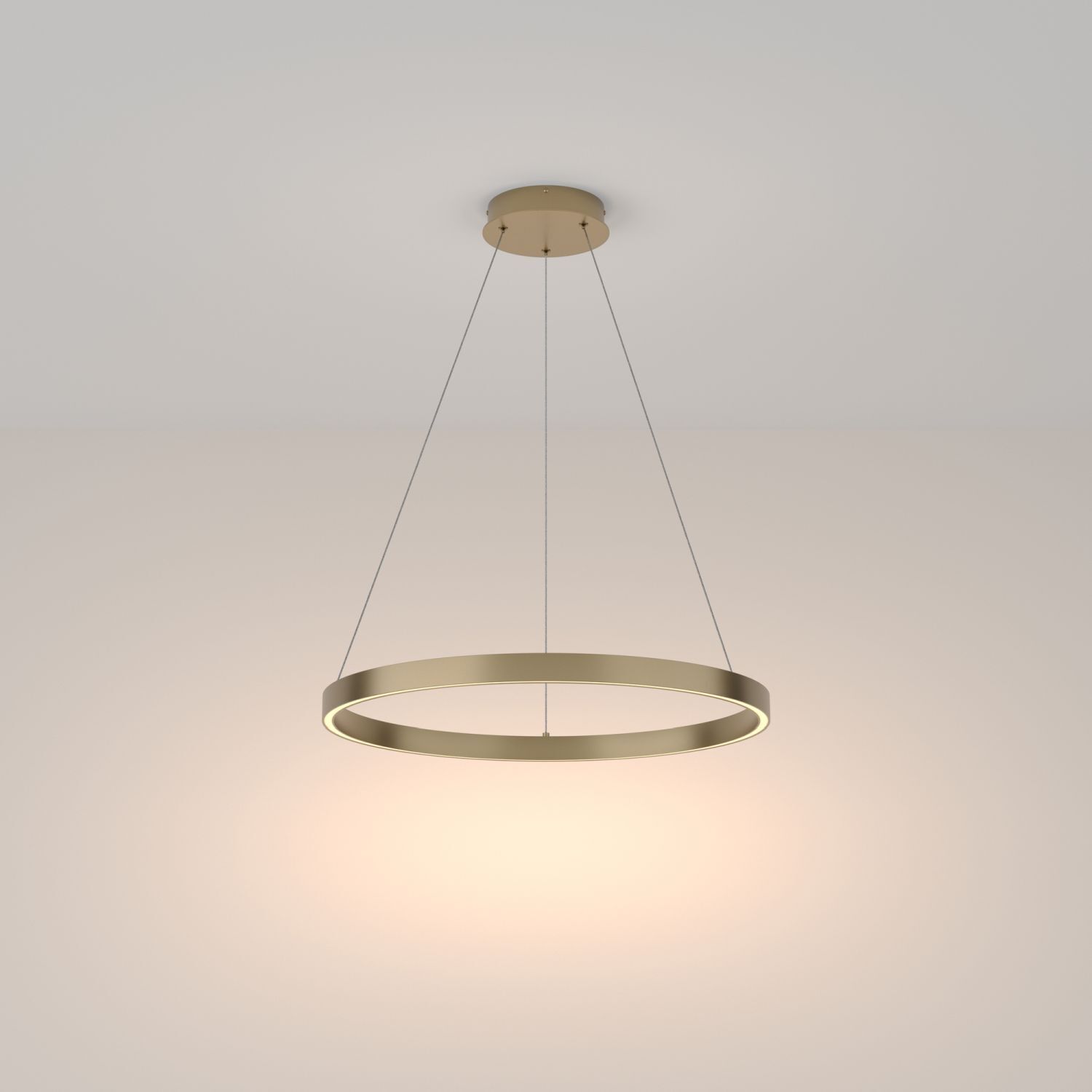 Lustre LED aluminium rond Ø 60 cm H : max. 120 cm