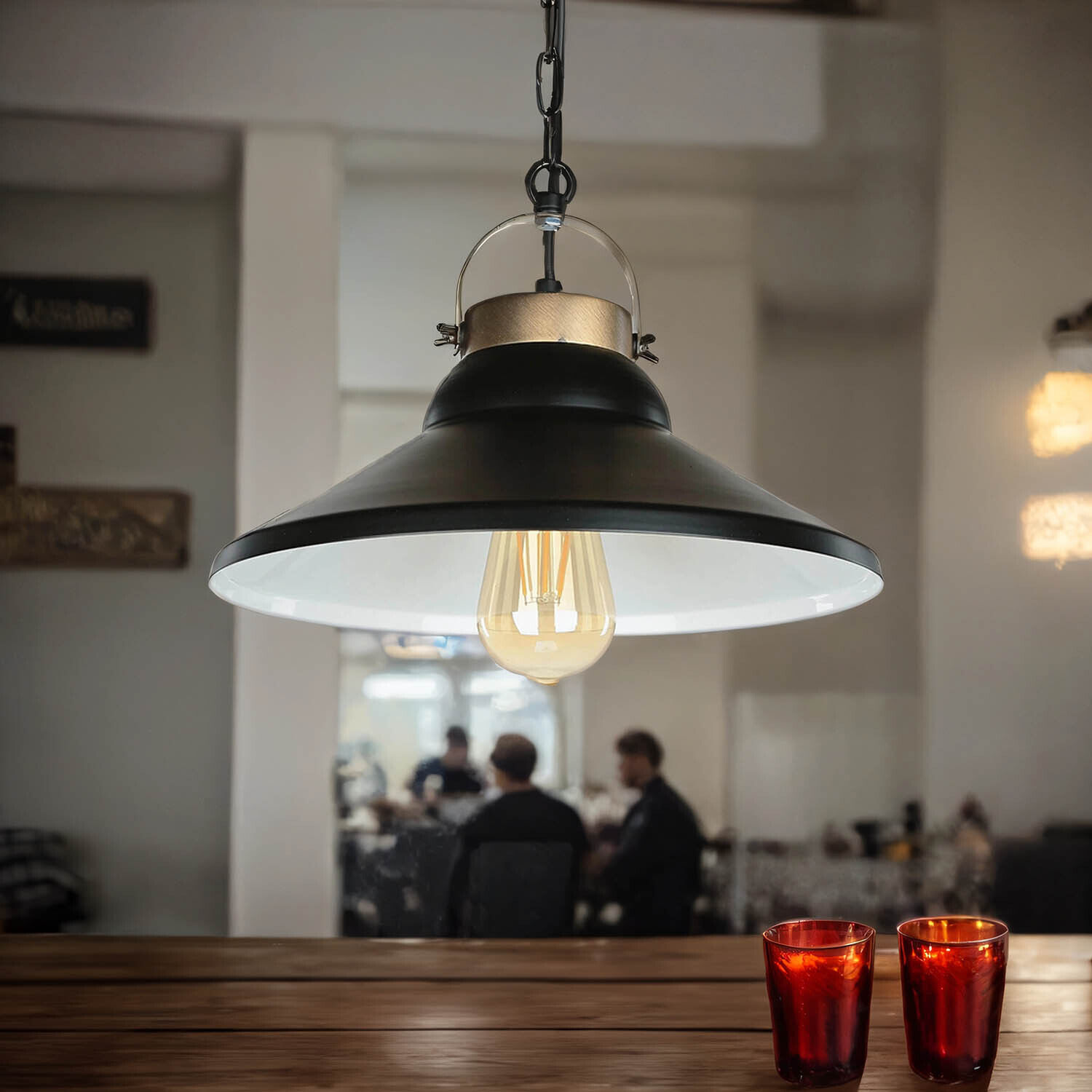 Lampe à suspendre élégante IRON en noir