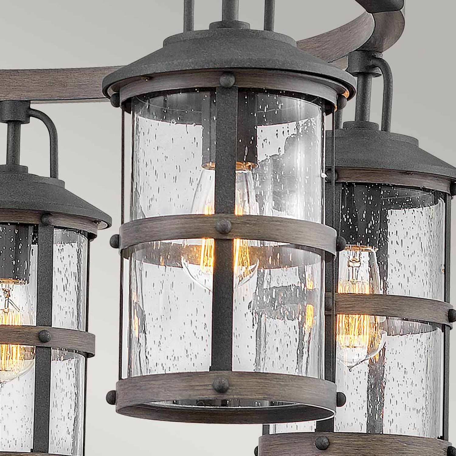 Suspension extérieure ronde Ø 94,9 cm verre alu E27 IP44