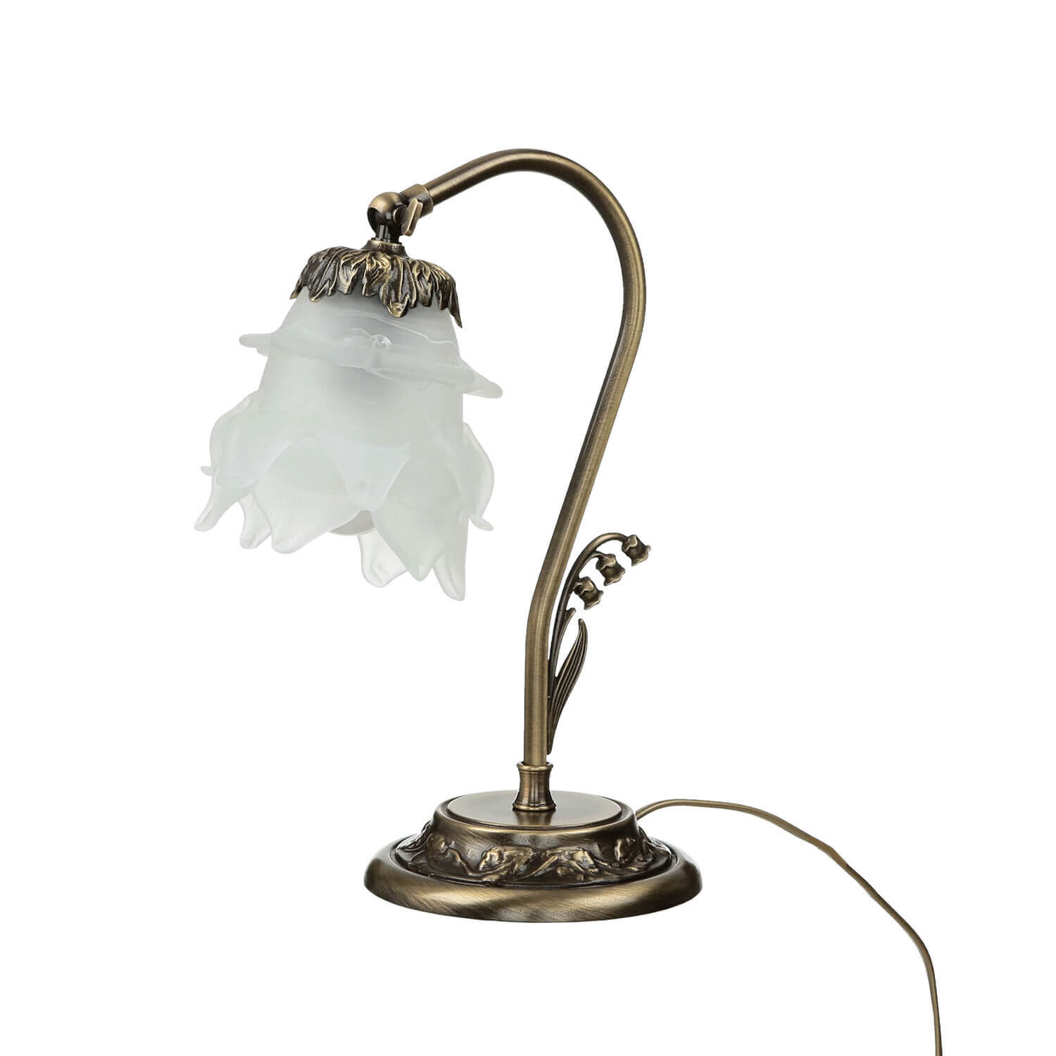 Lampe, Tischlampe, Lampenschirm, Bronze