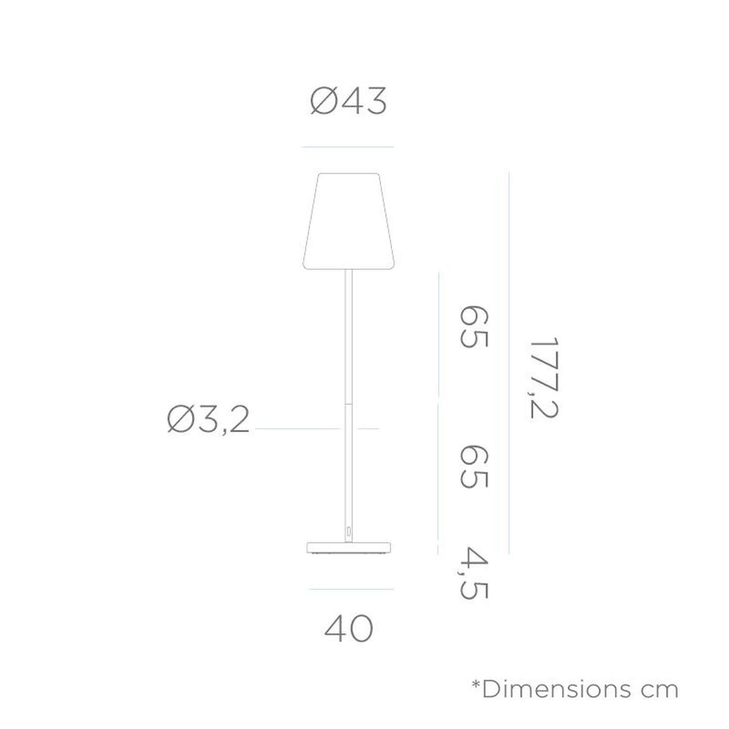 Lampadaire solaire LED 177 cm changement de couleur rose blanc IP65