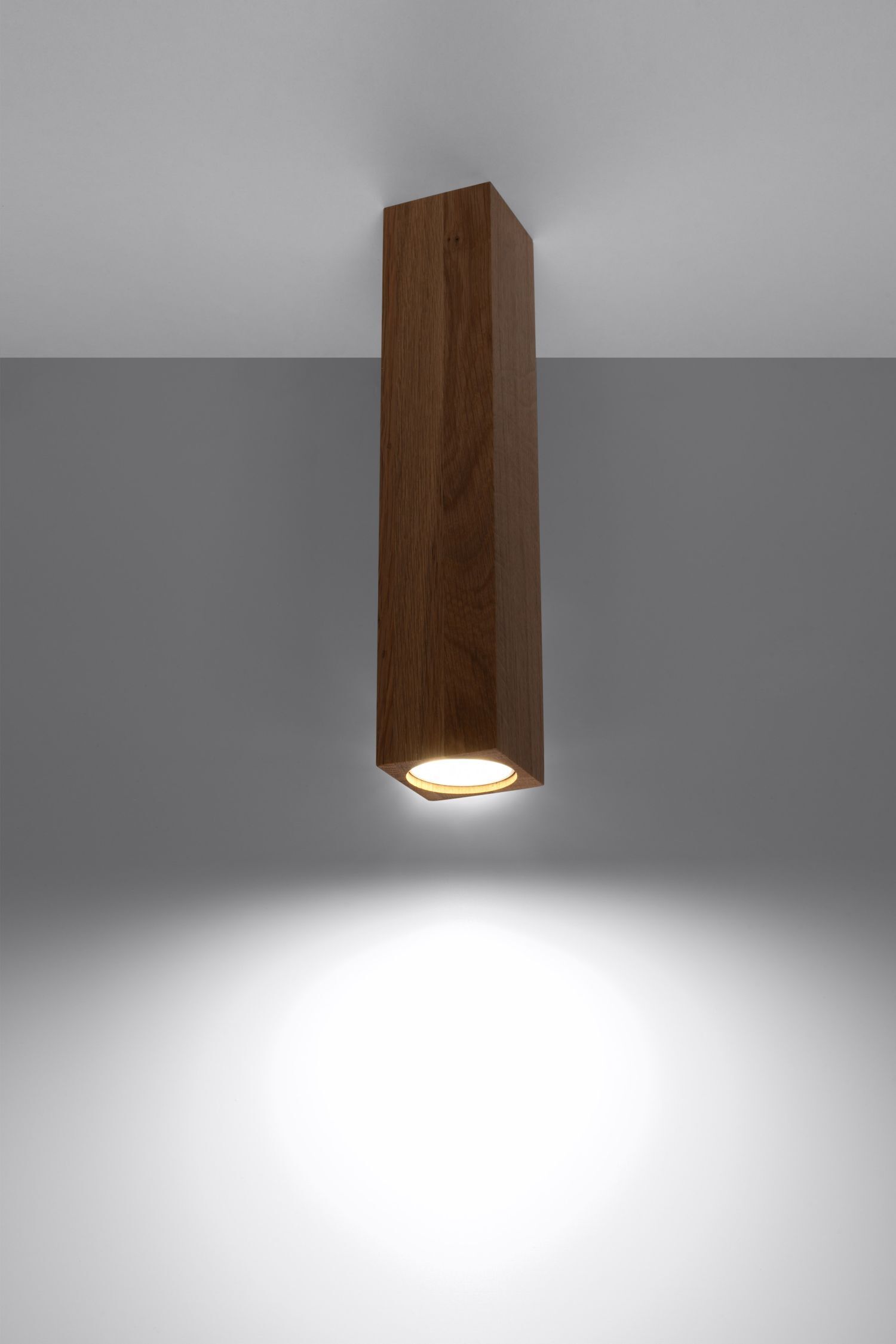 Plafonnier en bois hauteur 30 cm Moderne GU10 BASILEA