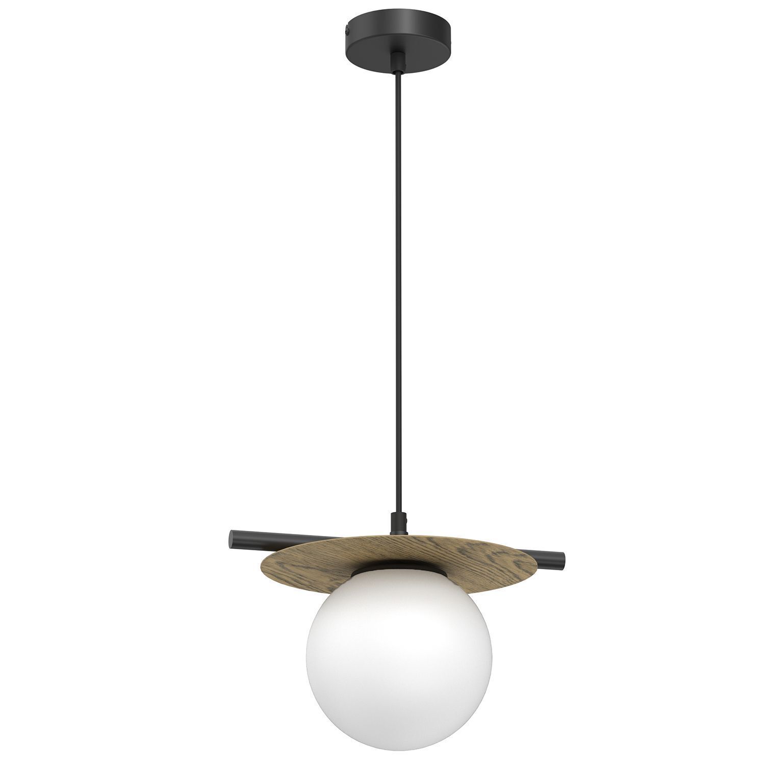 Suspension verre métal L:30 cm E27 Moderne confortable