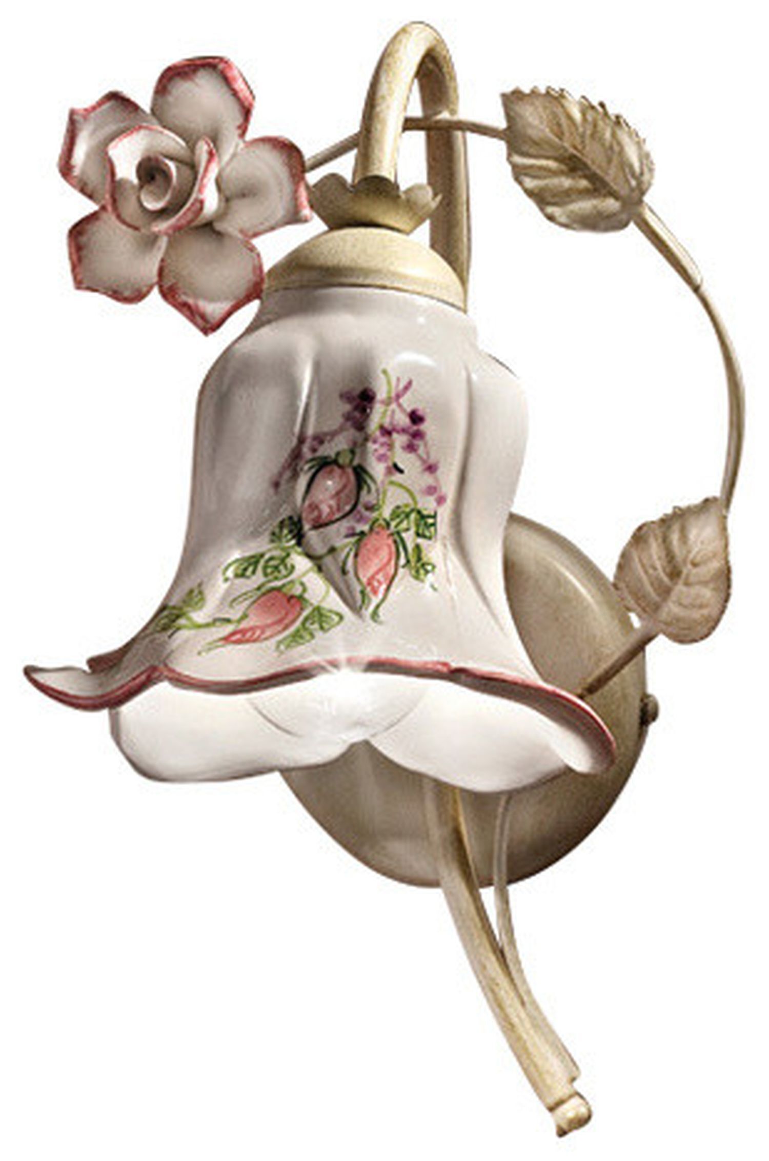 Wandleuchte Metall Keramik E14 26 cm hoch Landhaus Wandleuchte Metall Keramik E14 26 cm hoch Landhaus