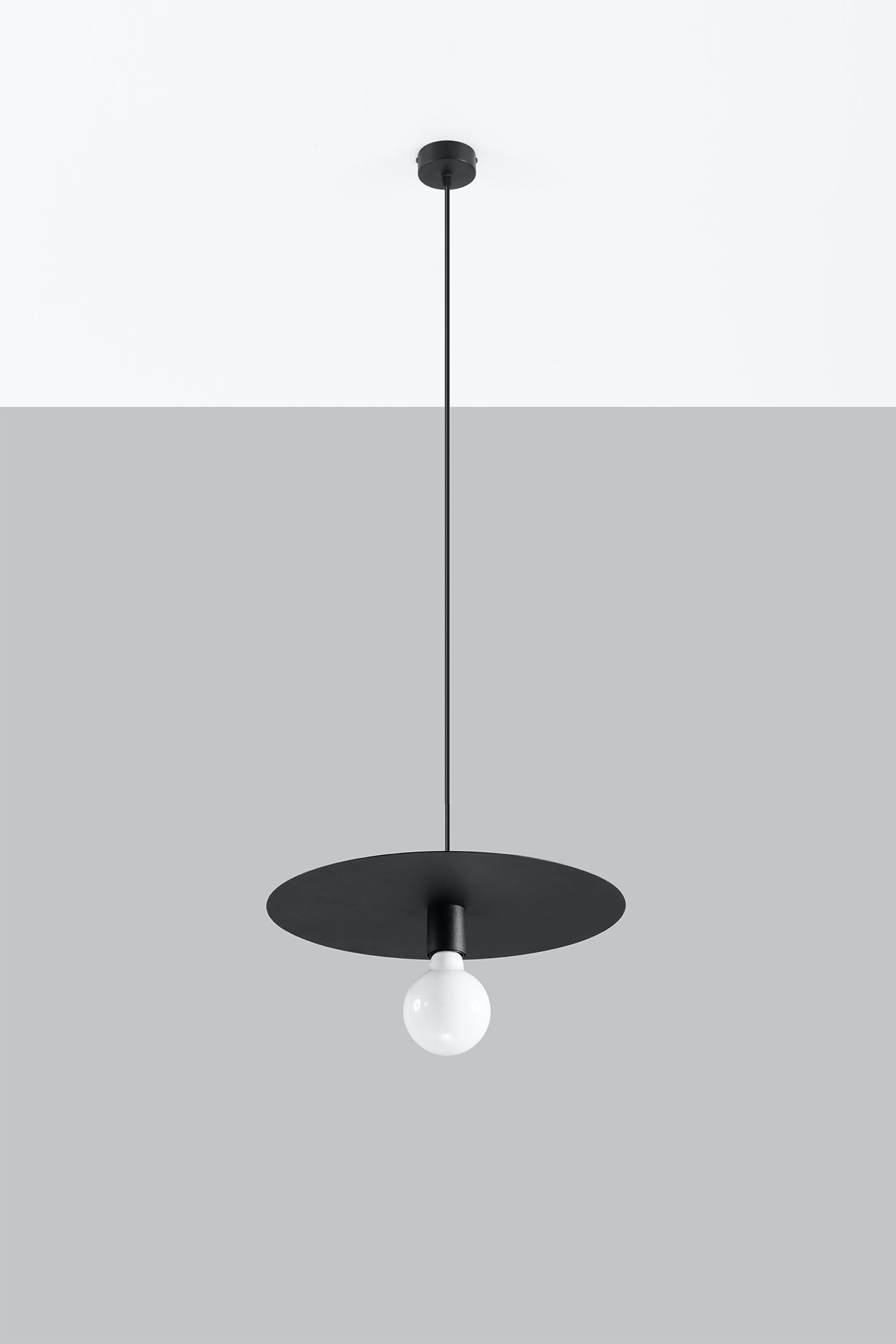 Lampe à suspendre ronde Noir Métal Ø 40 cm Moderne E27