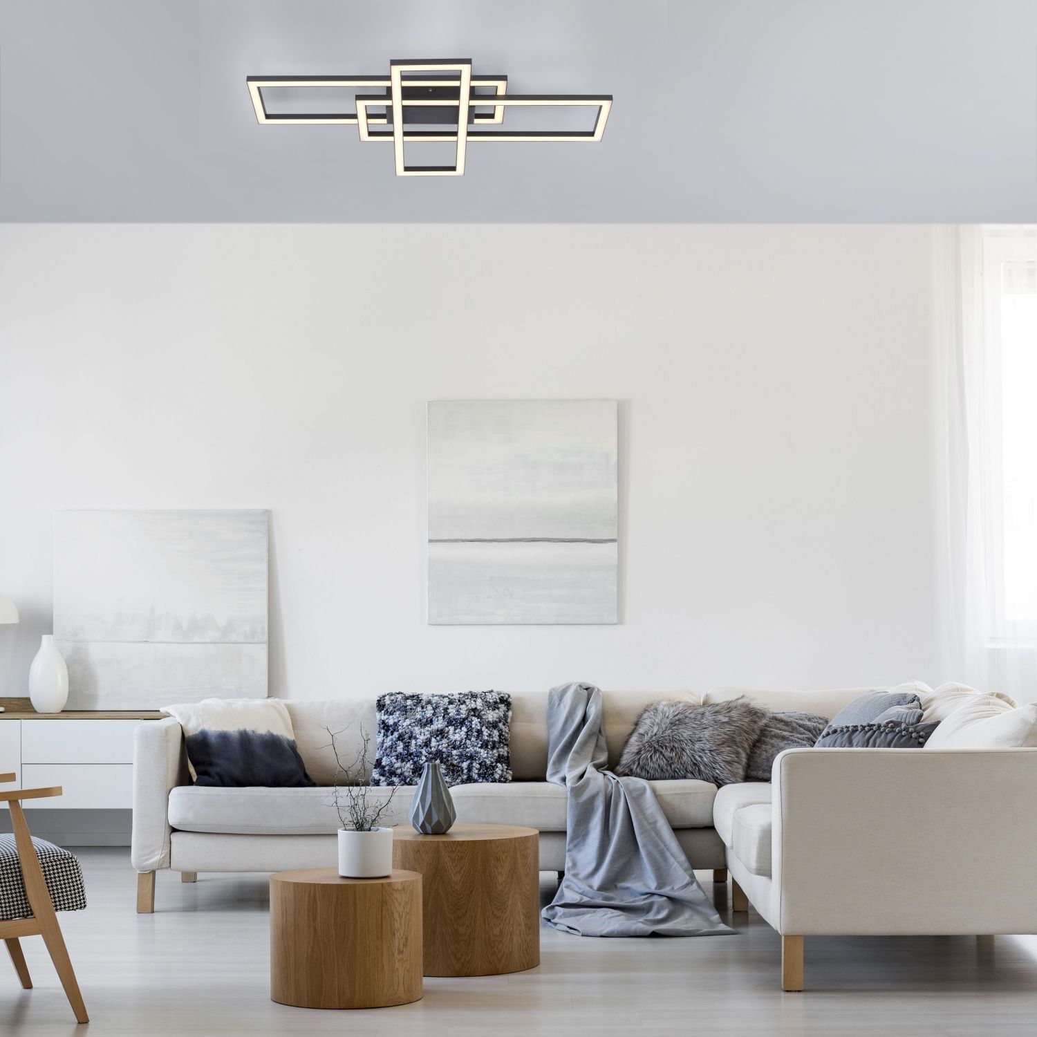 Plafonnier LED à intensité variable noir 19 W 3000 K orientable Moebel, Wohnzimmer, Dekoration Ihres Zuhauses, Couch, Tabelle