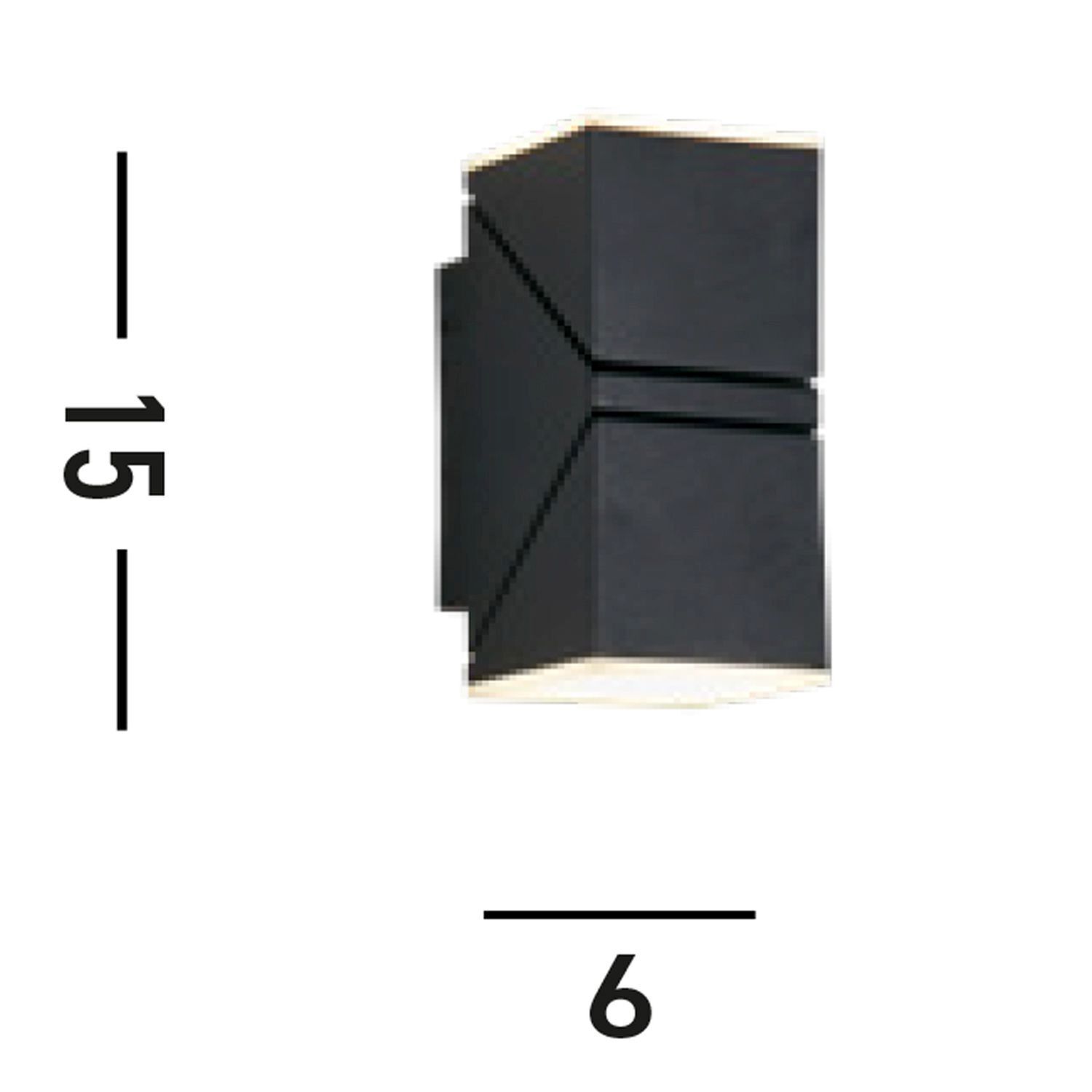 Applique LED Up and Down Outdoor H:15 cm IP65 flexible Postfach