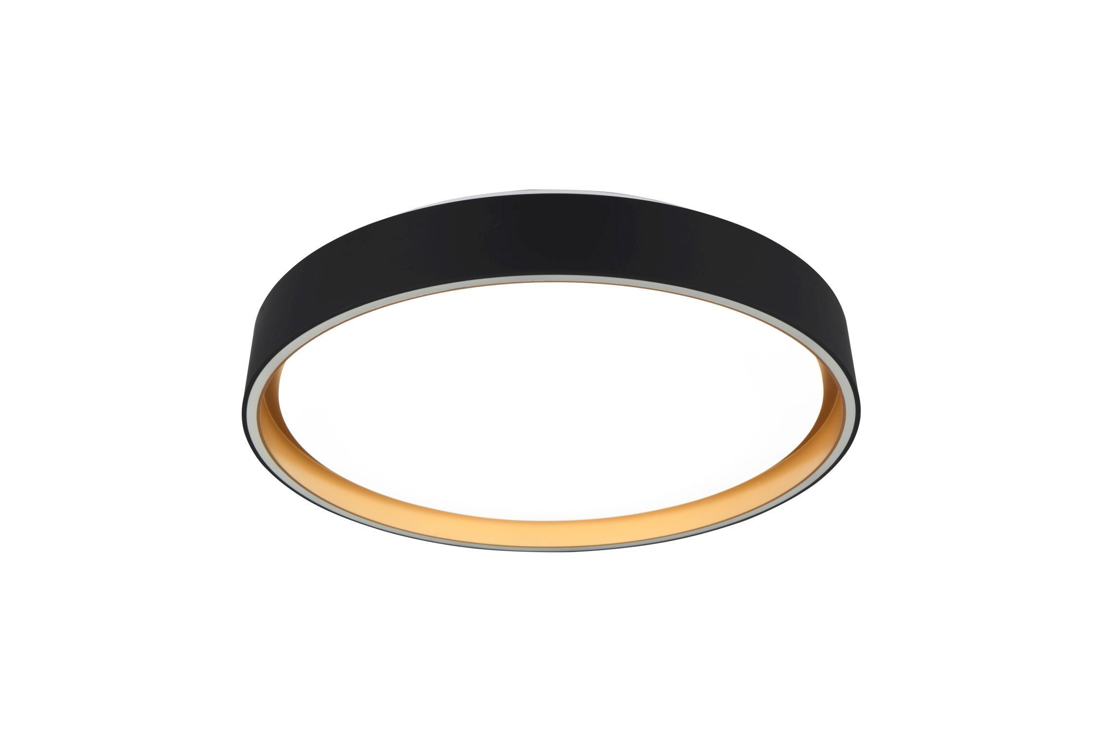 Plafonnier LED rond Ø40 cm noir or 24 W 2500 lm