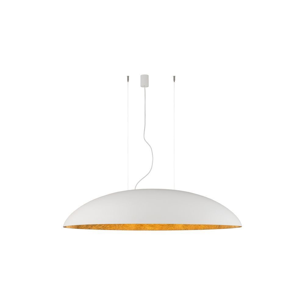 Suspension blanc or 5 flammes ovale E27 Loft Design