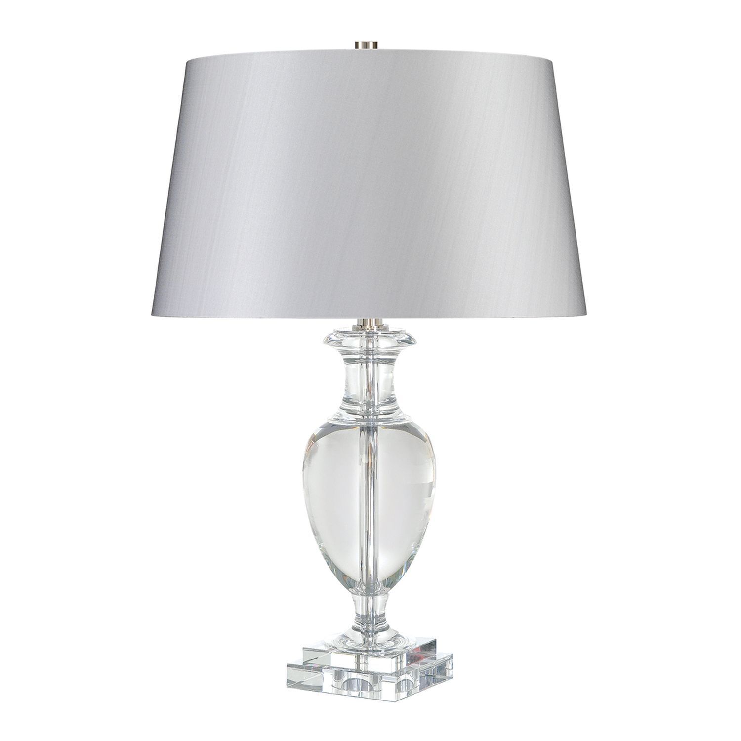 Lampe de table verre tissu en argent 63cm de haut VHASI