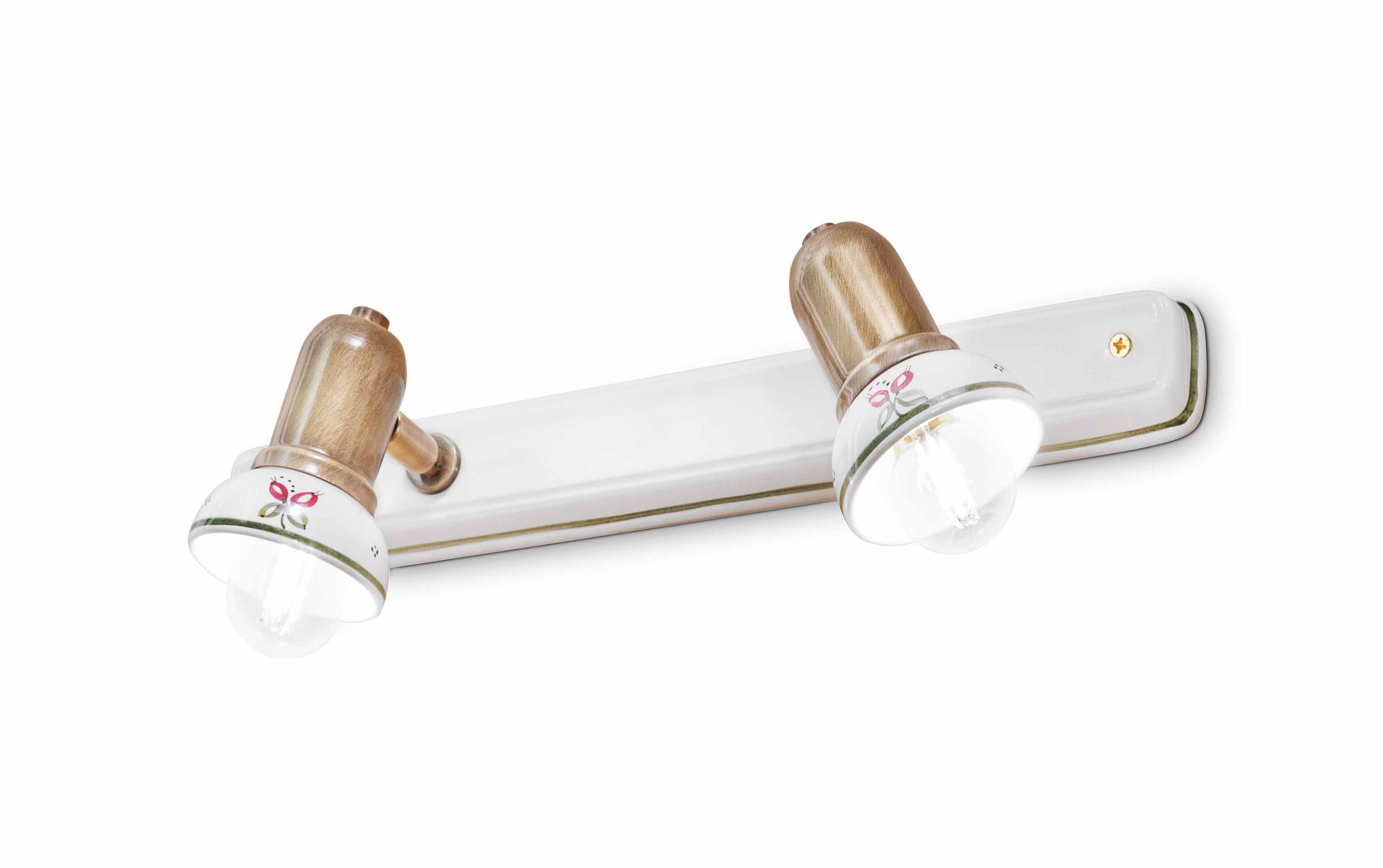 Spot mural métal céramique E14 orientable 2 flammes Leuchte, Rauchrohr