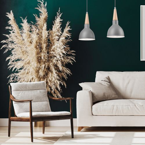 Elégante lampe à suspendre LAILA Gris Scandinave
