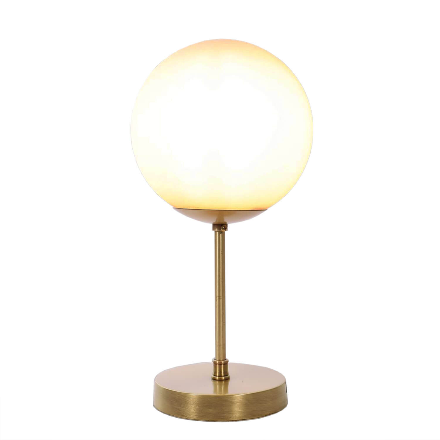 Premium Lampe de table MUSA Bronze Blanc Verre en laiton véritable