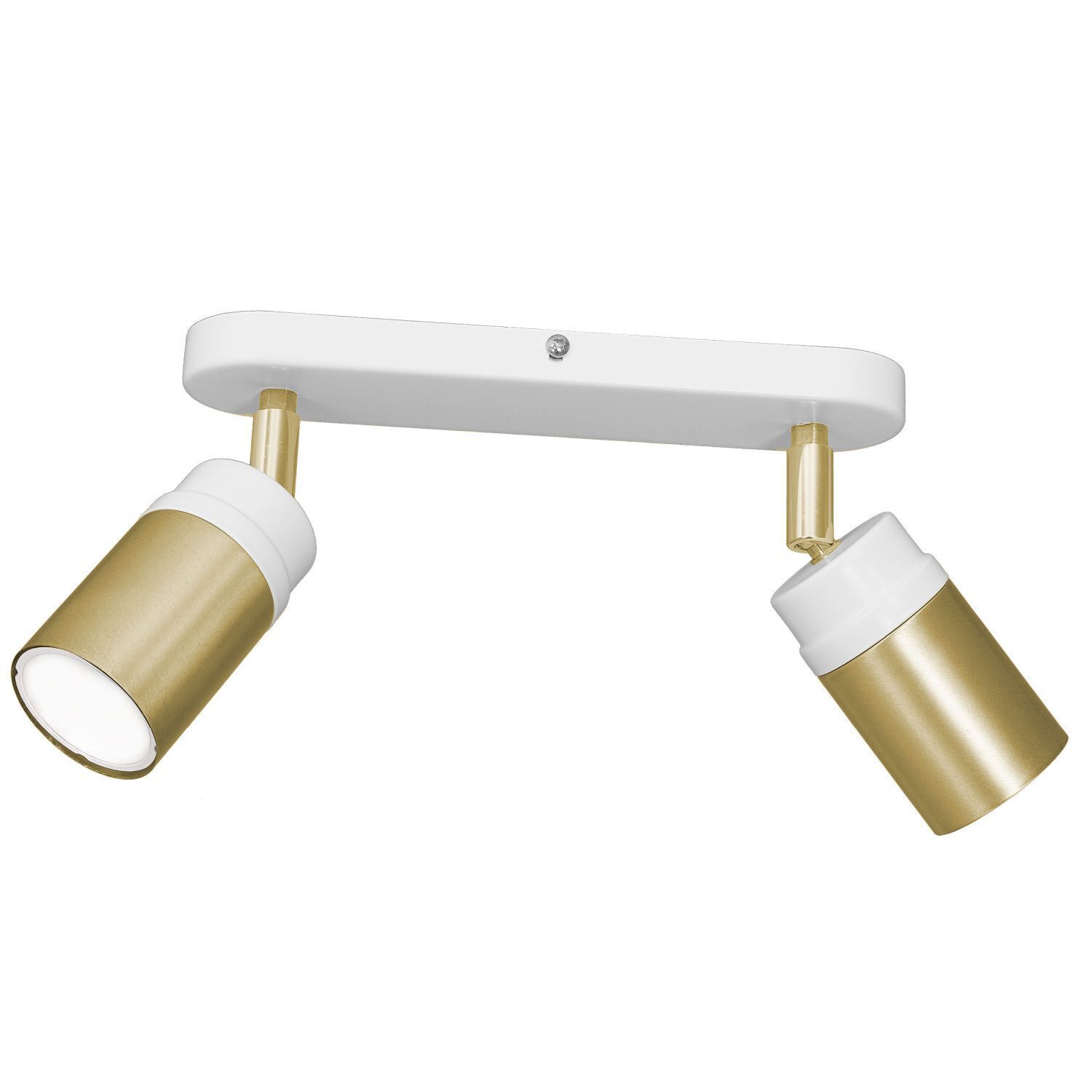 Deckenstrahler Weiß Messing Metall Modern GU10 Beleuchtung, Lampe, Leuchte