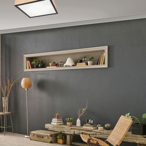 Plafonnier confortable en verre de pin L:48 cm E27 4-flmg Innenarchitektur, Pflanze, Lampe, Stuhl, Kiste