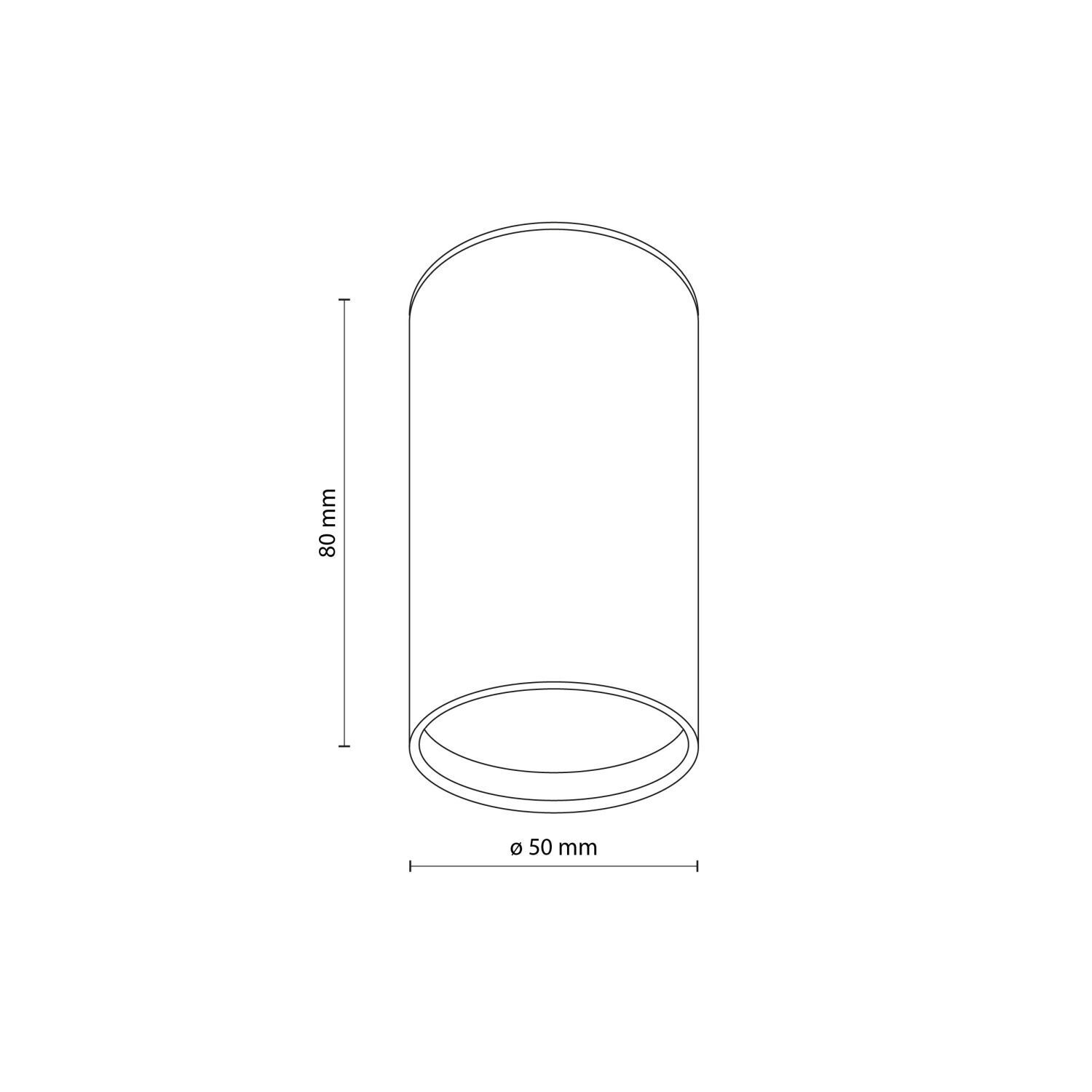 Plafonnier Blanc Métal GU10 Ø 5 cm rond H : 8 cm petit