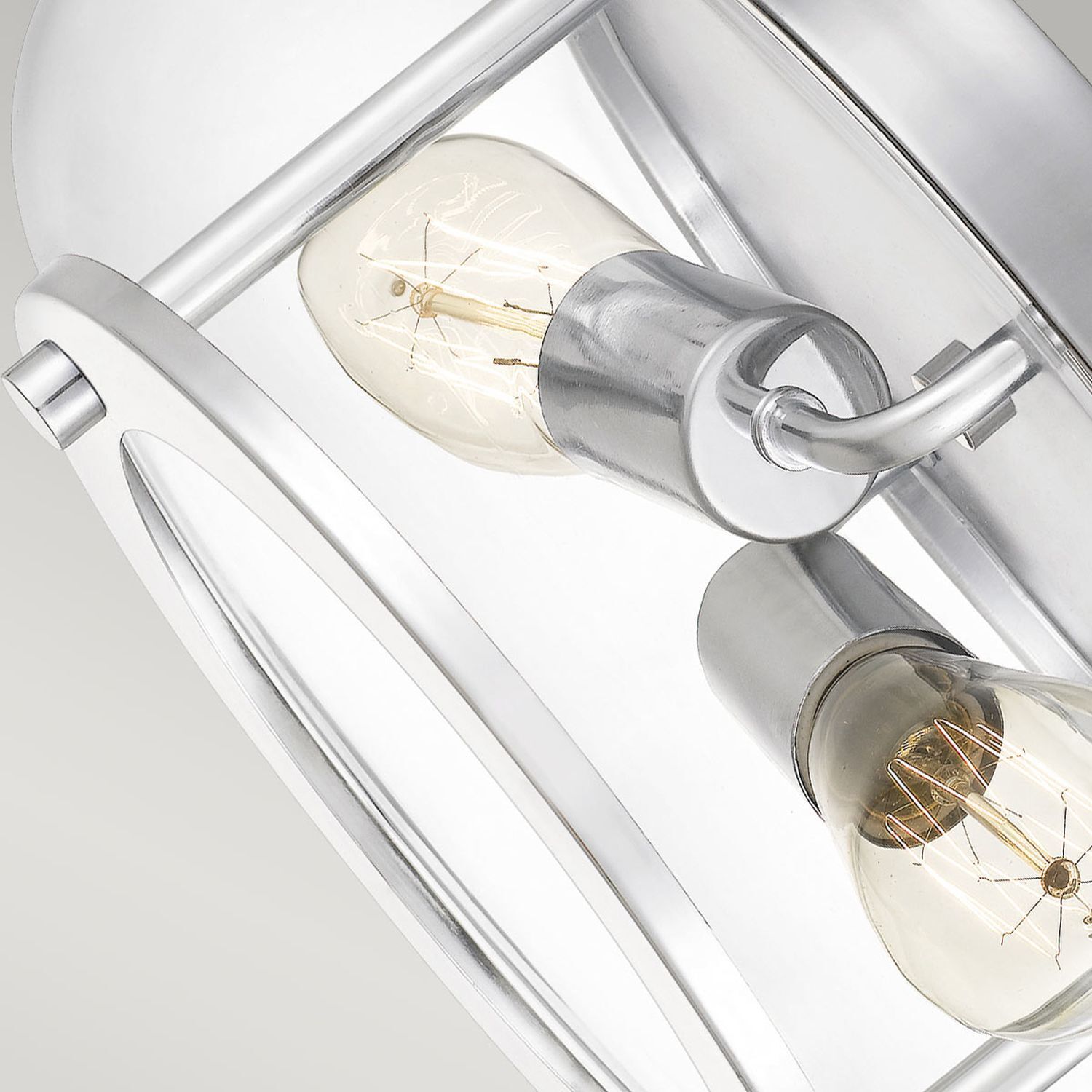 Plafonnier métal verre Ø 30,5 cm IP44 chrome salle de bain