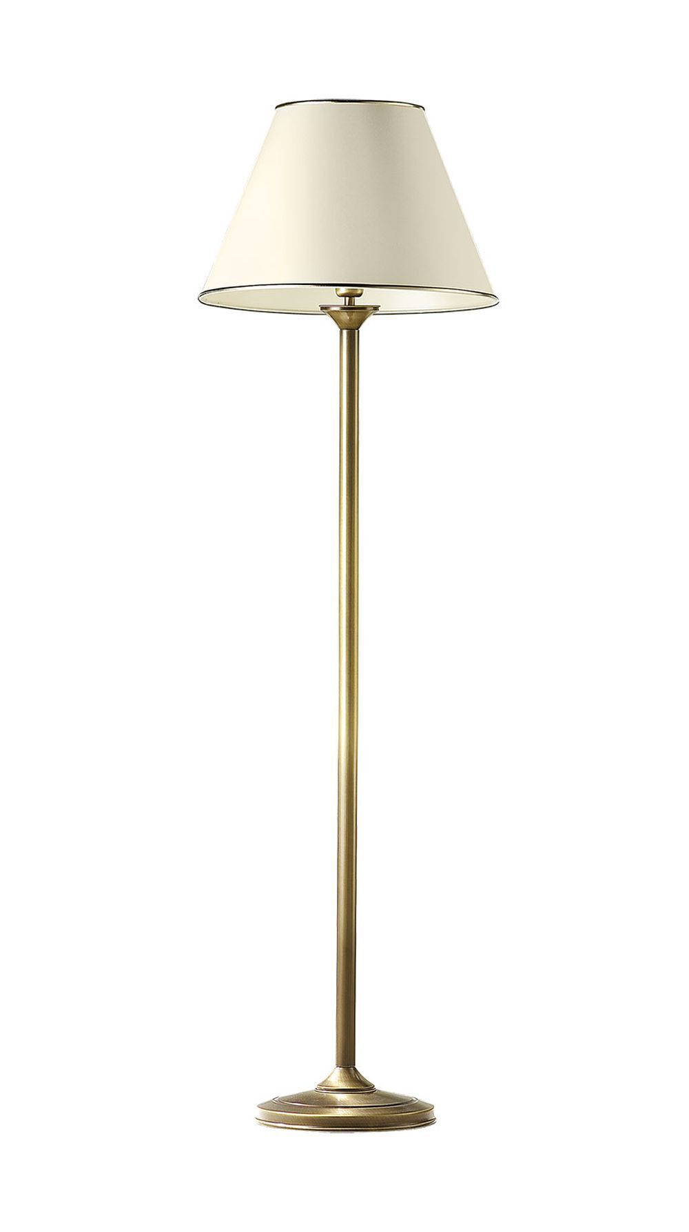stehleuchte-stehlampe-penelo-1-flammig-messing-antik-ecru-gold-klassisch-62-1 fußbodenlampe, messing, stehende lampe, lampenschirm, goldenes metal