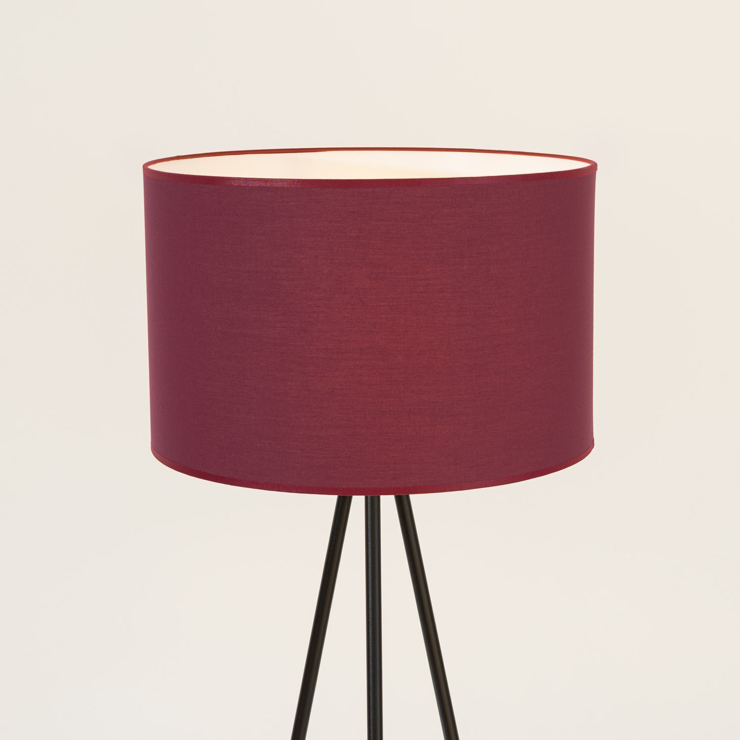 Stehlampe Stoff Bordeaux Rot E27 H:135 cm blendarm Lampe, Lampenschirm