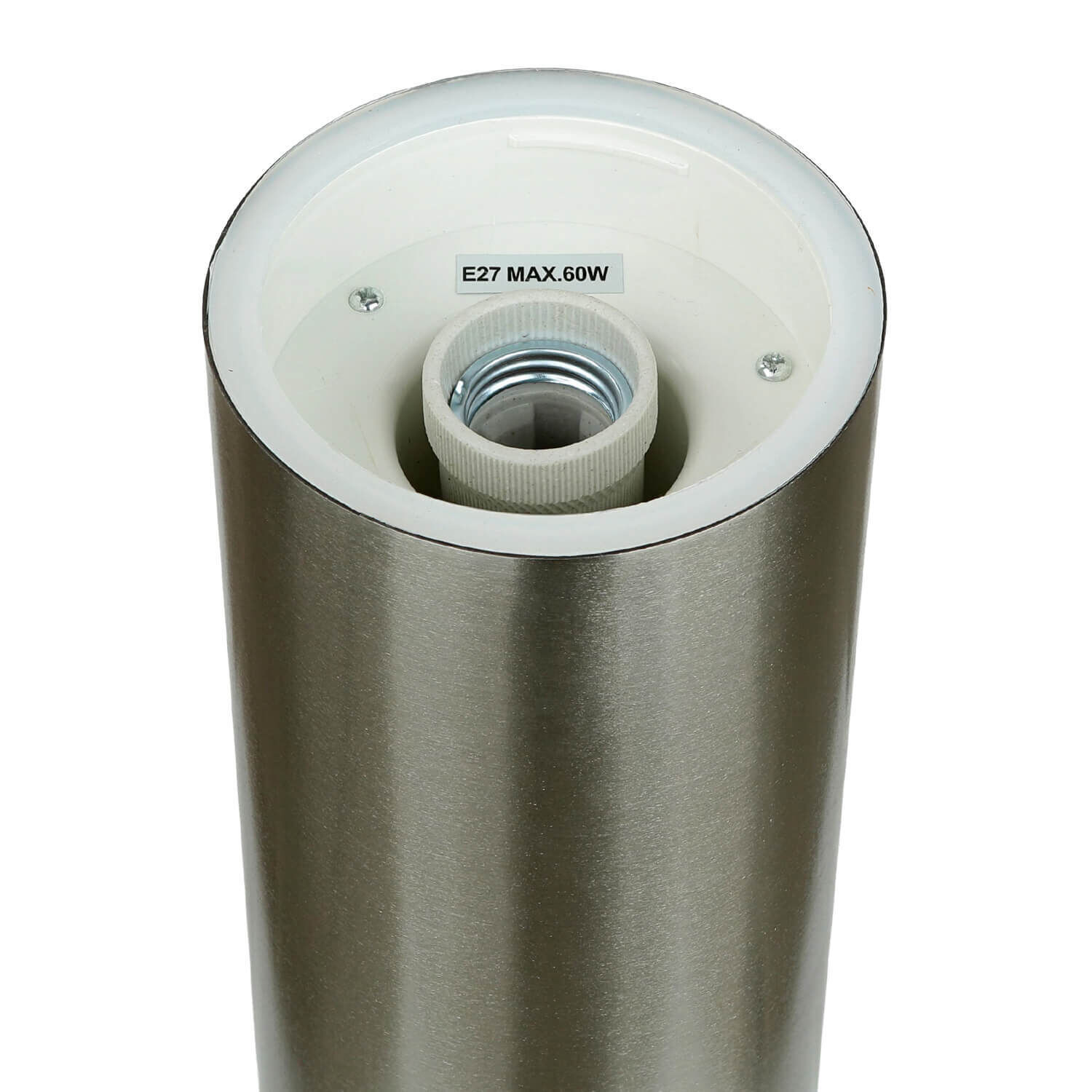 Lampe d'extérieur en acier inoxydable 75 cm à faible éblouissement IP44 ronde E27 Stahl