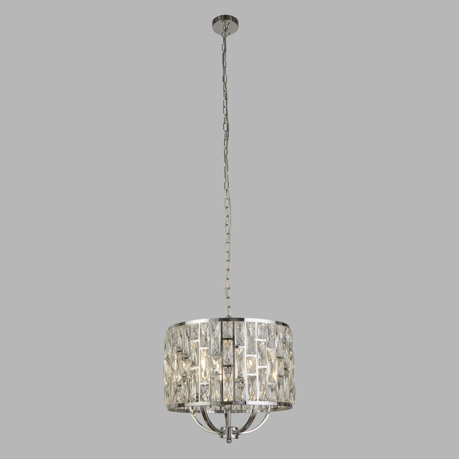 Lampe à suspendre cristal 5x E14 D : 44 cm Art Déco rond