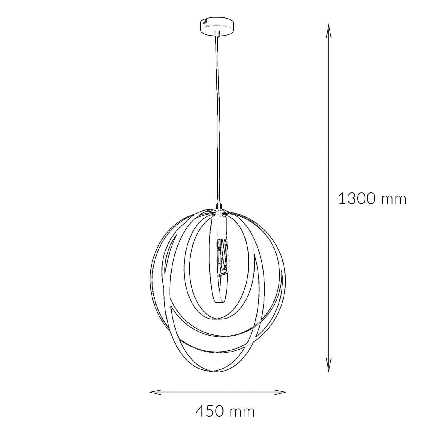 Lampe à suspendre MAE métal rond Moderne réglable pour E27