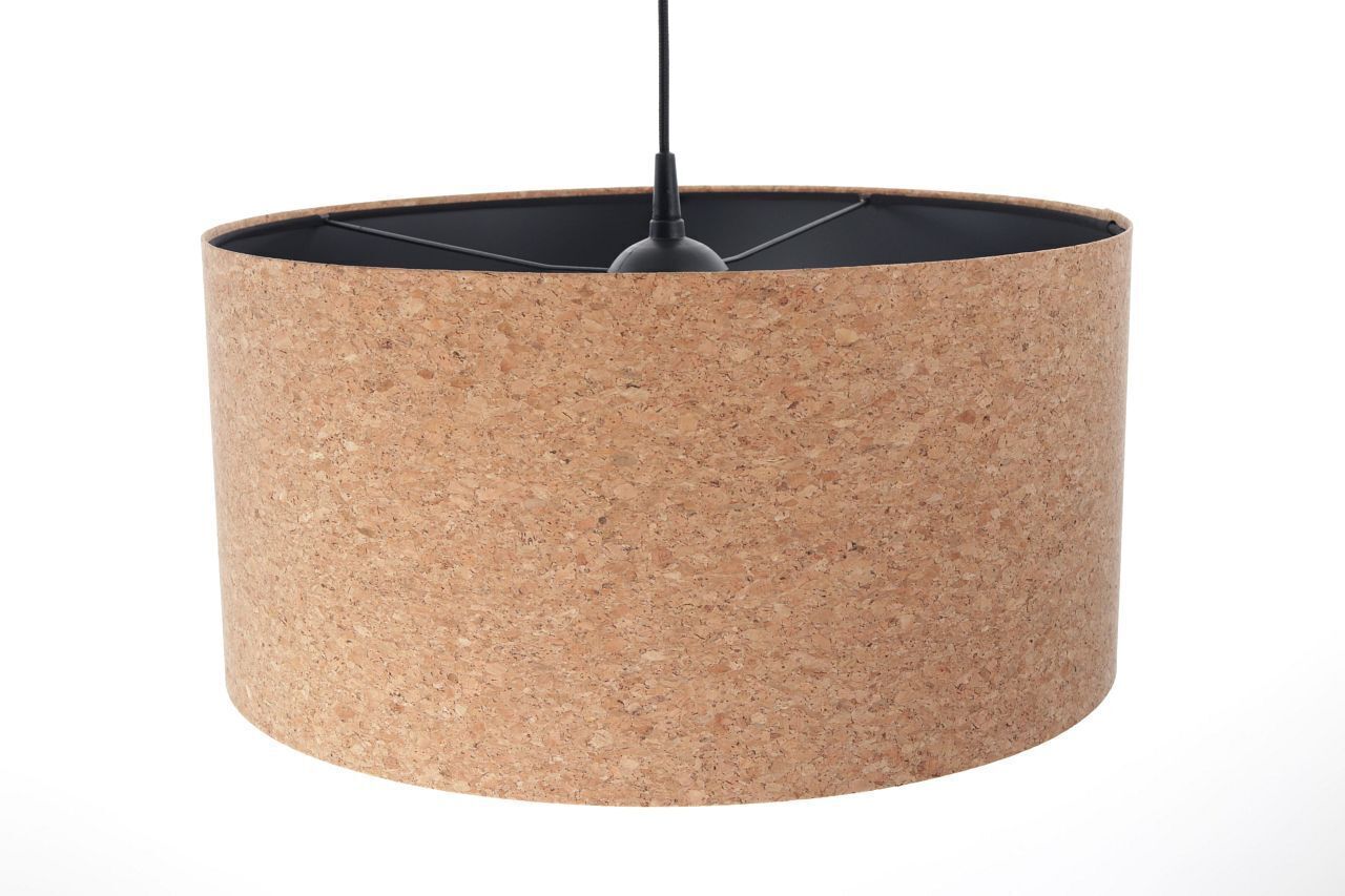 Hängelampe E27 Ø 50 cm Natur Schwarz Kork Modern Lampe, Lampenschirm