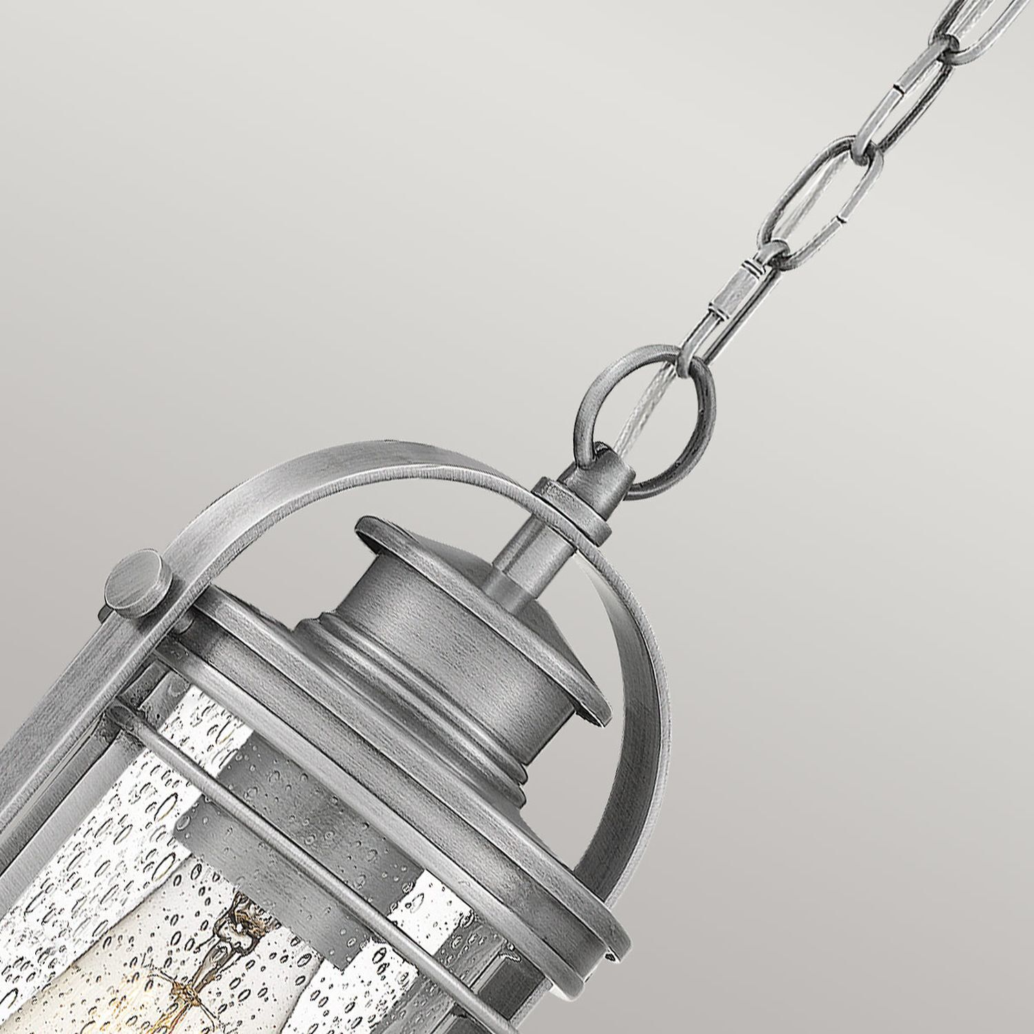 Lampe d'extérieur suspendue verre alu E27 IP44 réglable en hauteur Maritim