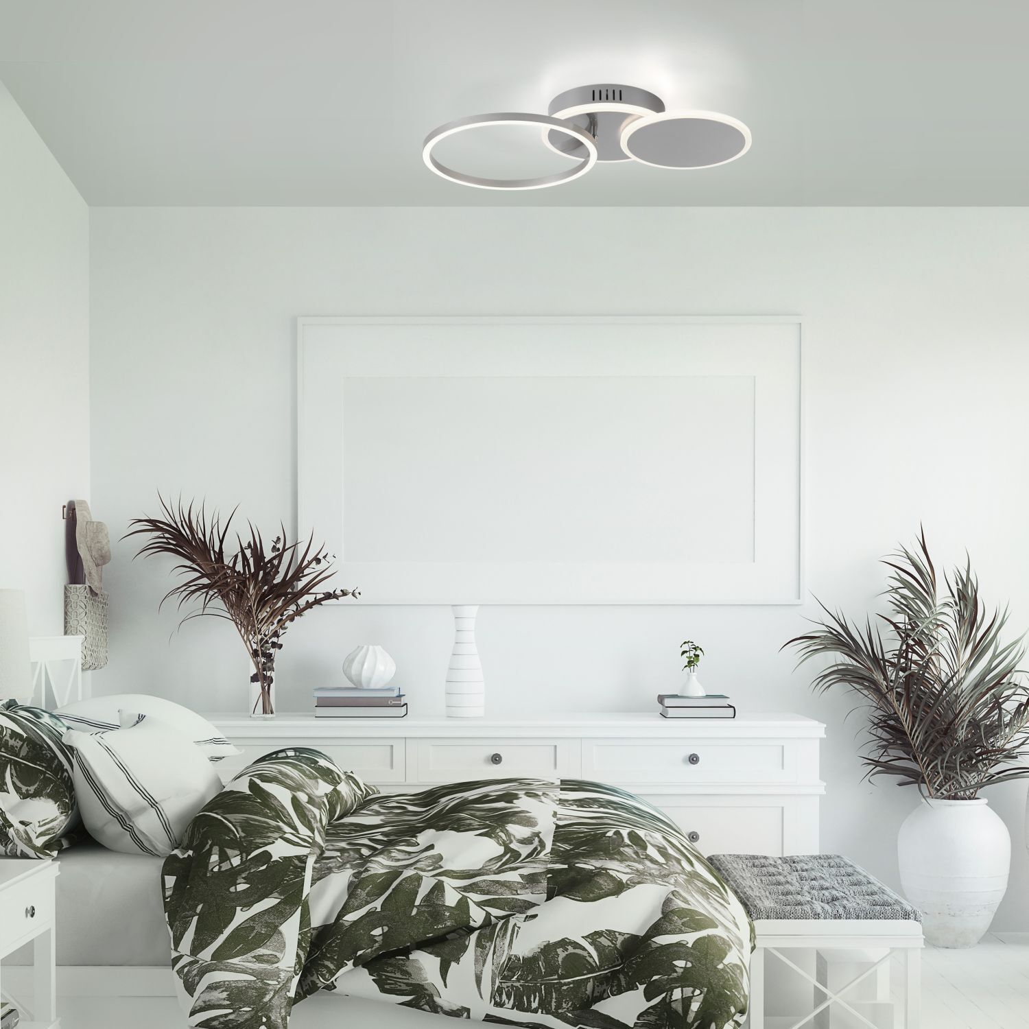 LED Deckenlampe in Stahl Metall warmweiß 26 W beweglich Moebel, Inneneinrichtung, Kronleuchter, Lampe