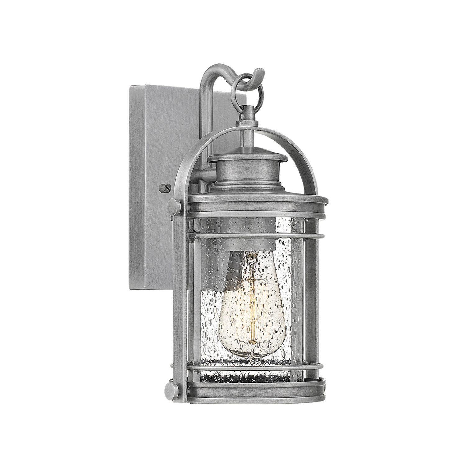 Applique extérieure E27 IP44 H : 28,9 cm Aluminium Verre