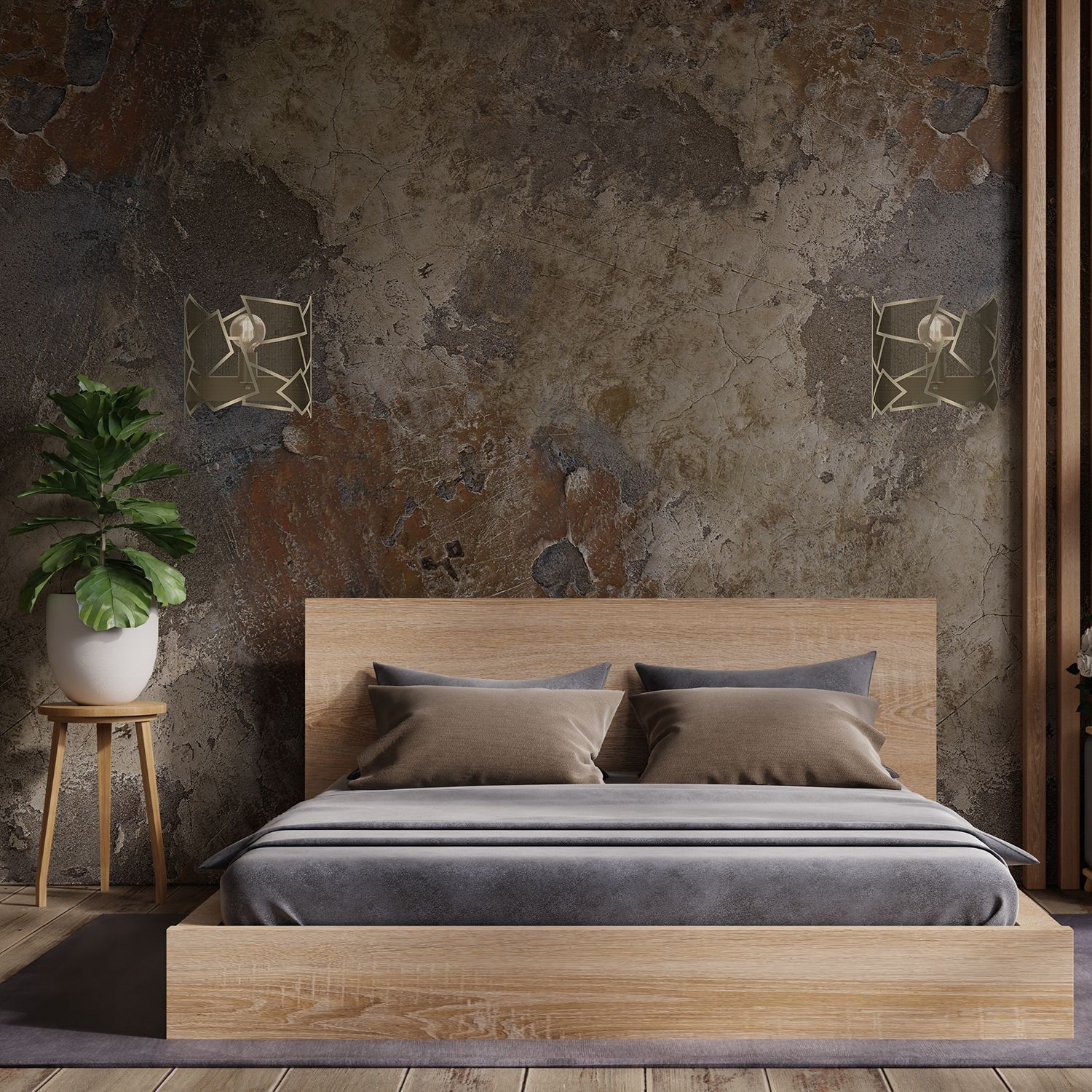 Innenarchitektur, Kissen, Dekoration für Zuhause, Pflanze, Bett