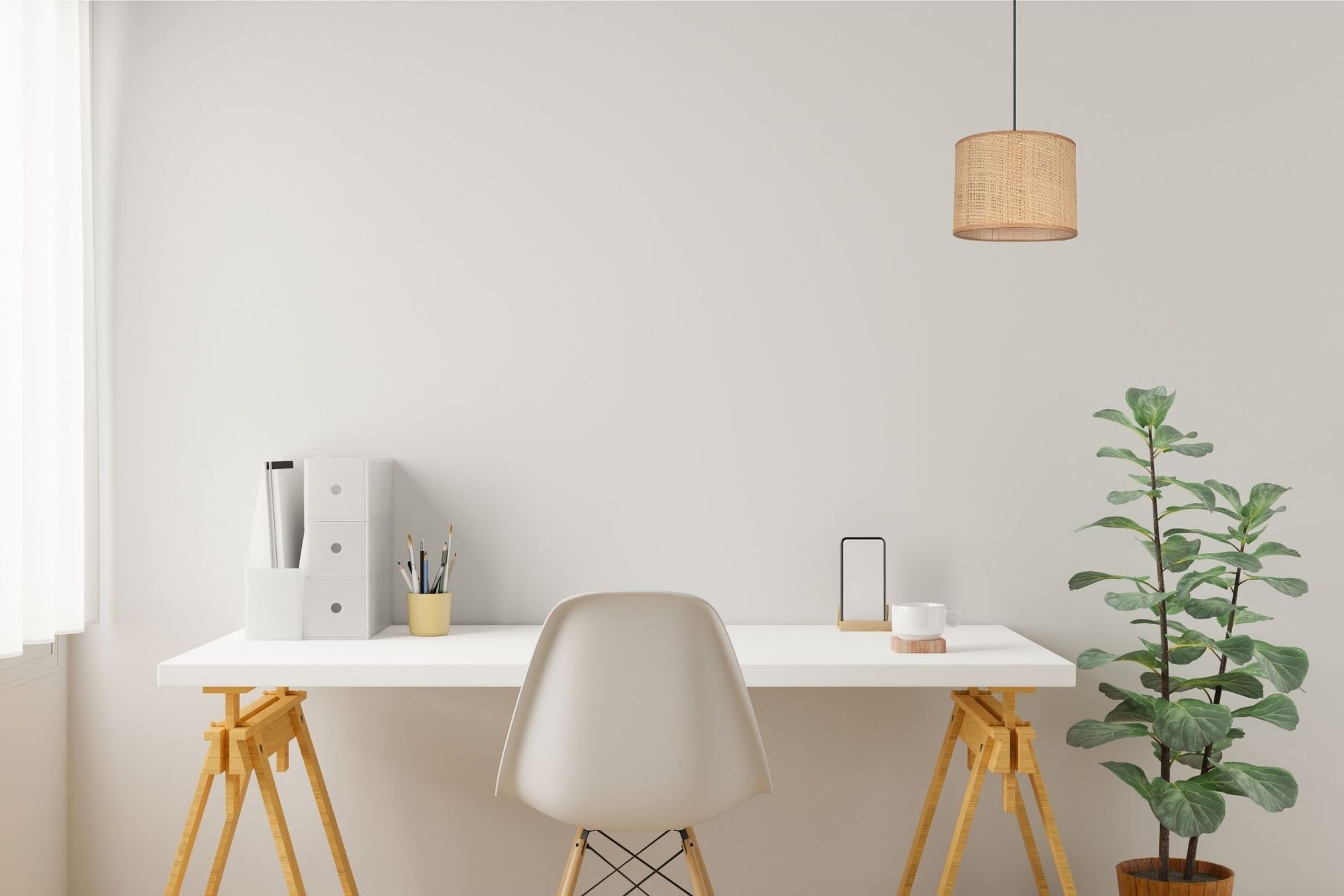 Blendarme Lampe à suspendre tissu brun E27 Ø20 cm rond