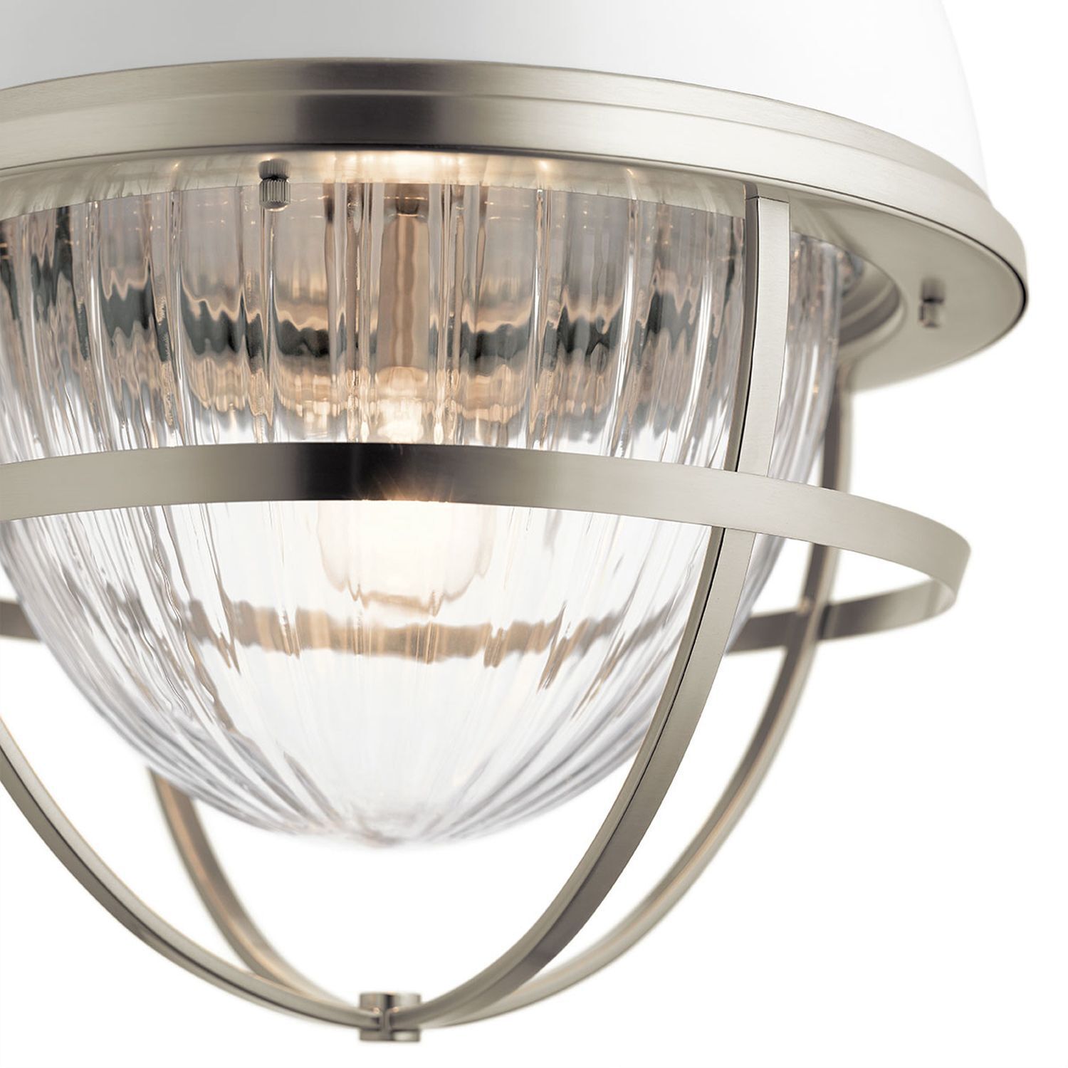 Wandlampe, Glasschirm, Metallrahmen, Industrielle Leuchte, Rundlampe