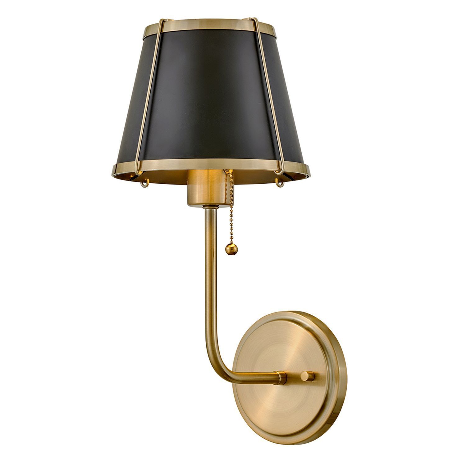 Applique avec interrupteur 40cm de haut E27 métal en laiton noir Lampe, Lampenschirm