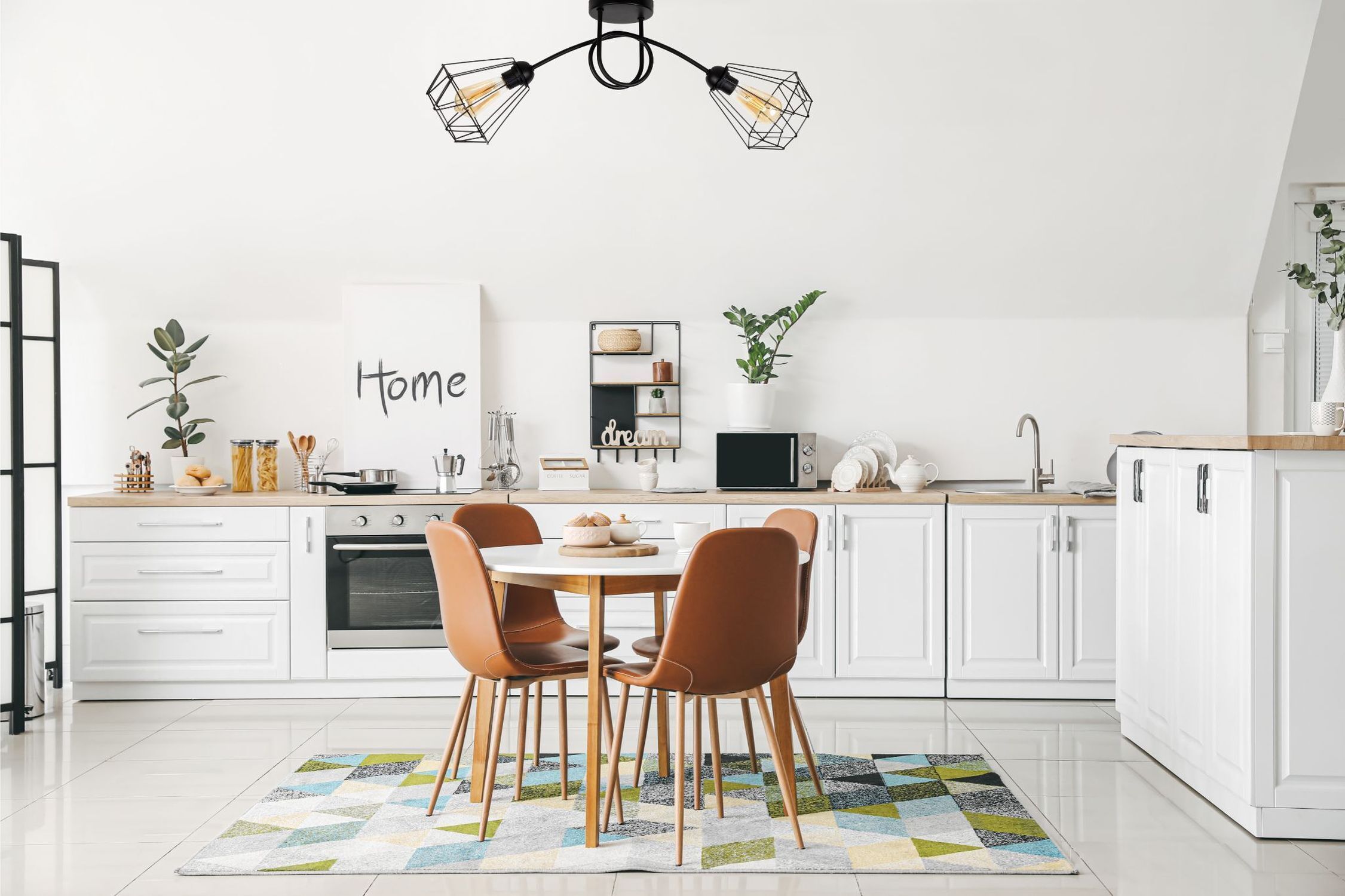 Küche, Speisezimmer, Tisch, Stühle, Teppich