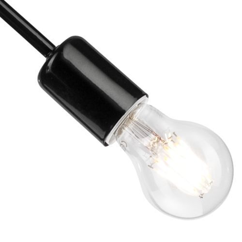 Lampe à suspendre de table noir métal 6-flmg