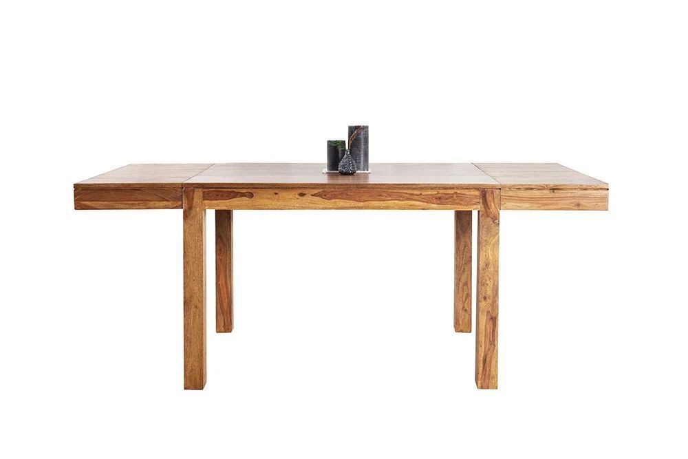 Table de salle à manger en bois de Sheesham extensible 1200-2000x80 cm en naturel Moebel, Tabelle, Esstisch, Kaffeetisch, Schreibtisch